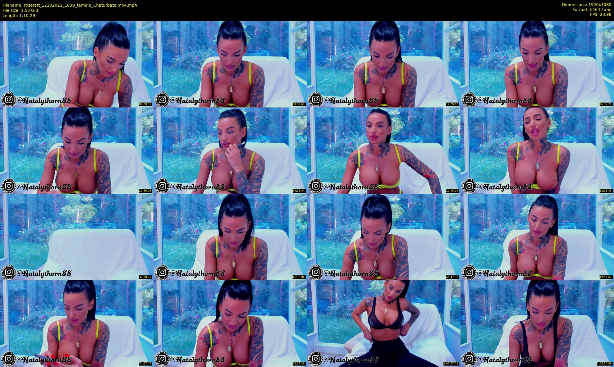 rosetatt — 71 minute Chaturbate female cam show recording, 1080p, Oct 12, 2021