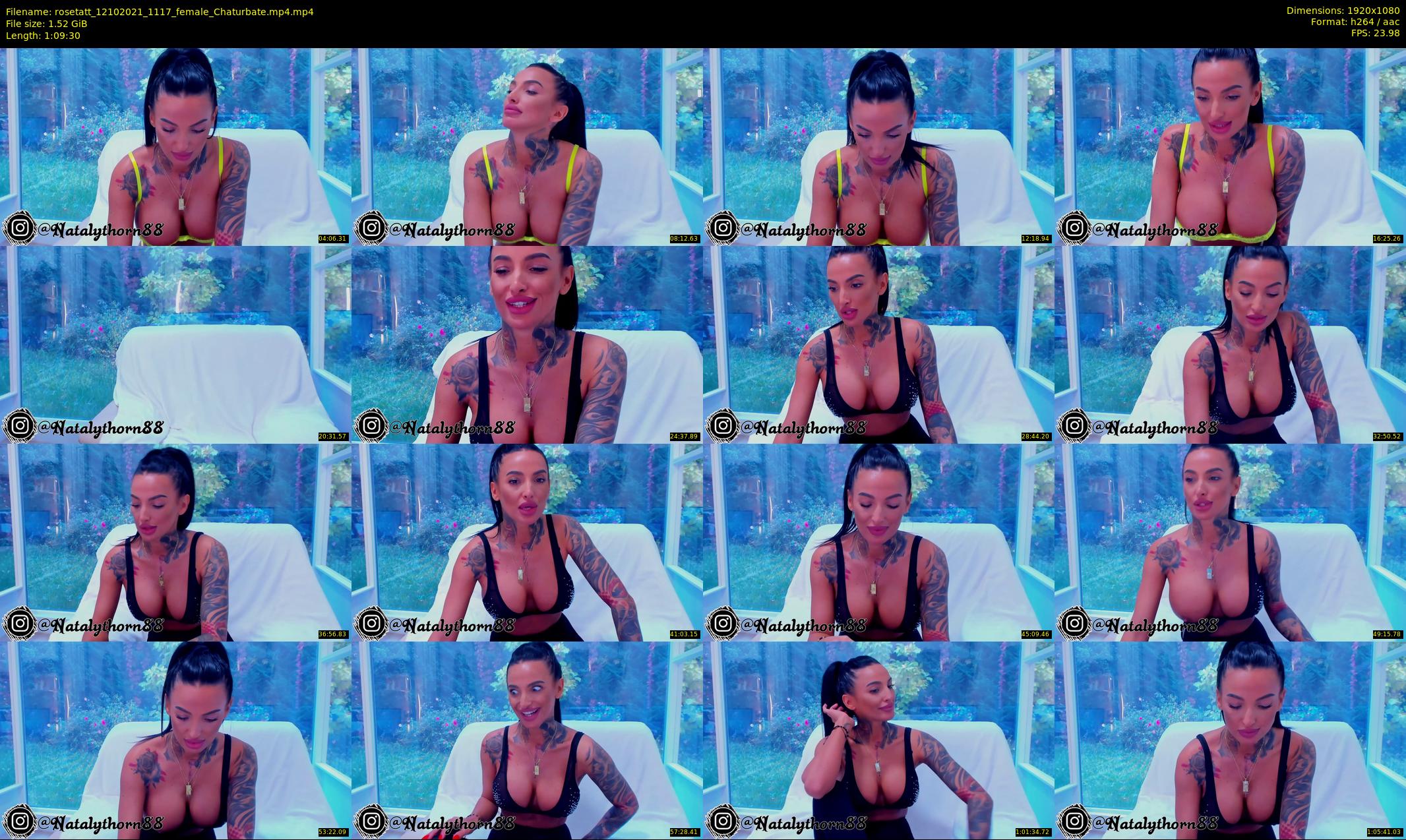 rosetatt — 70 minute Chaturbate female cam show recording, 1080p, Oct 12, 2021