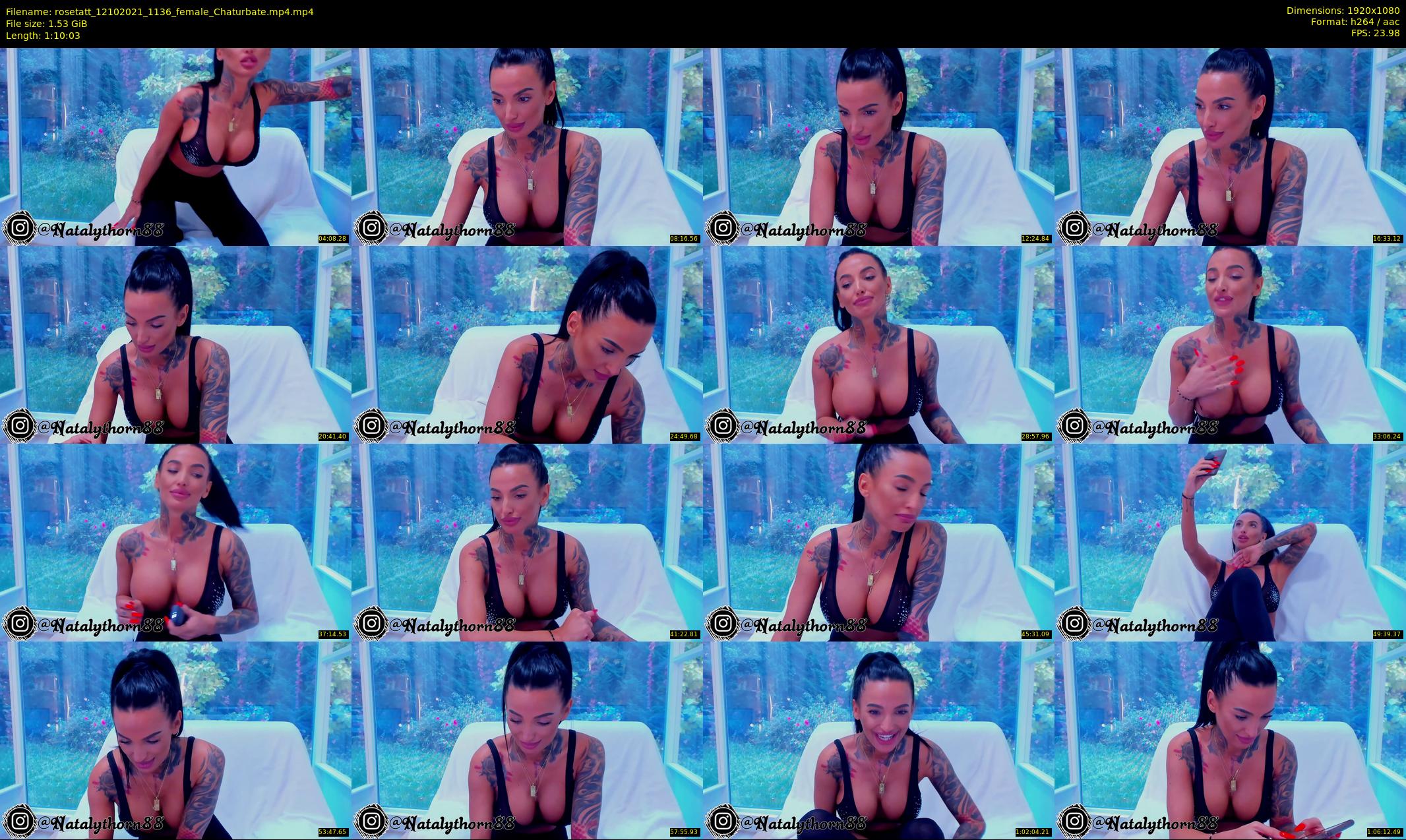 rosetatt — 71 minute Chaturbate female cam show recording, 1080p, Oct 12, 2021