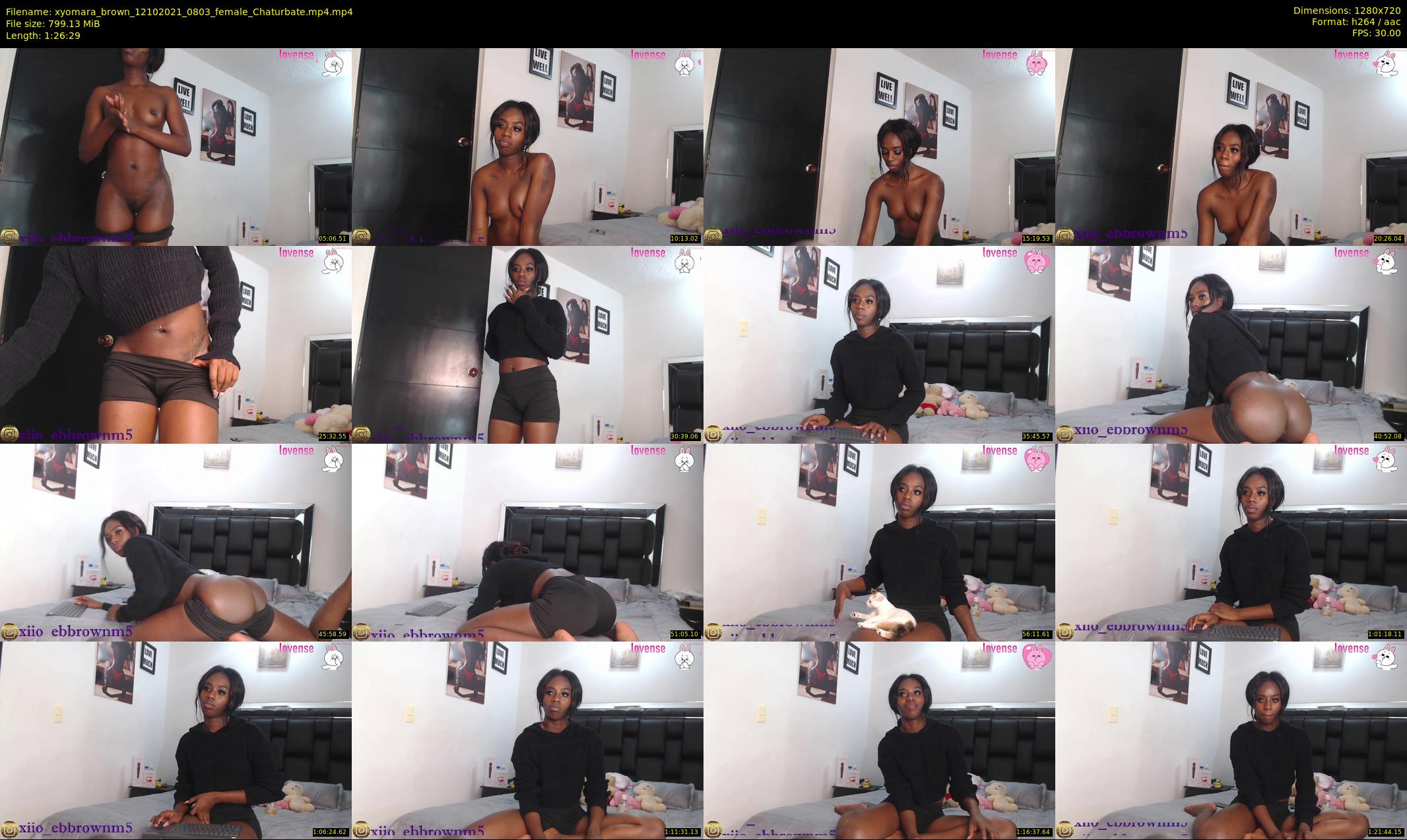 xyomara_brown — 87 minute Chaturbate female cam show recording, 720p, Oct 12, 2021