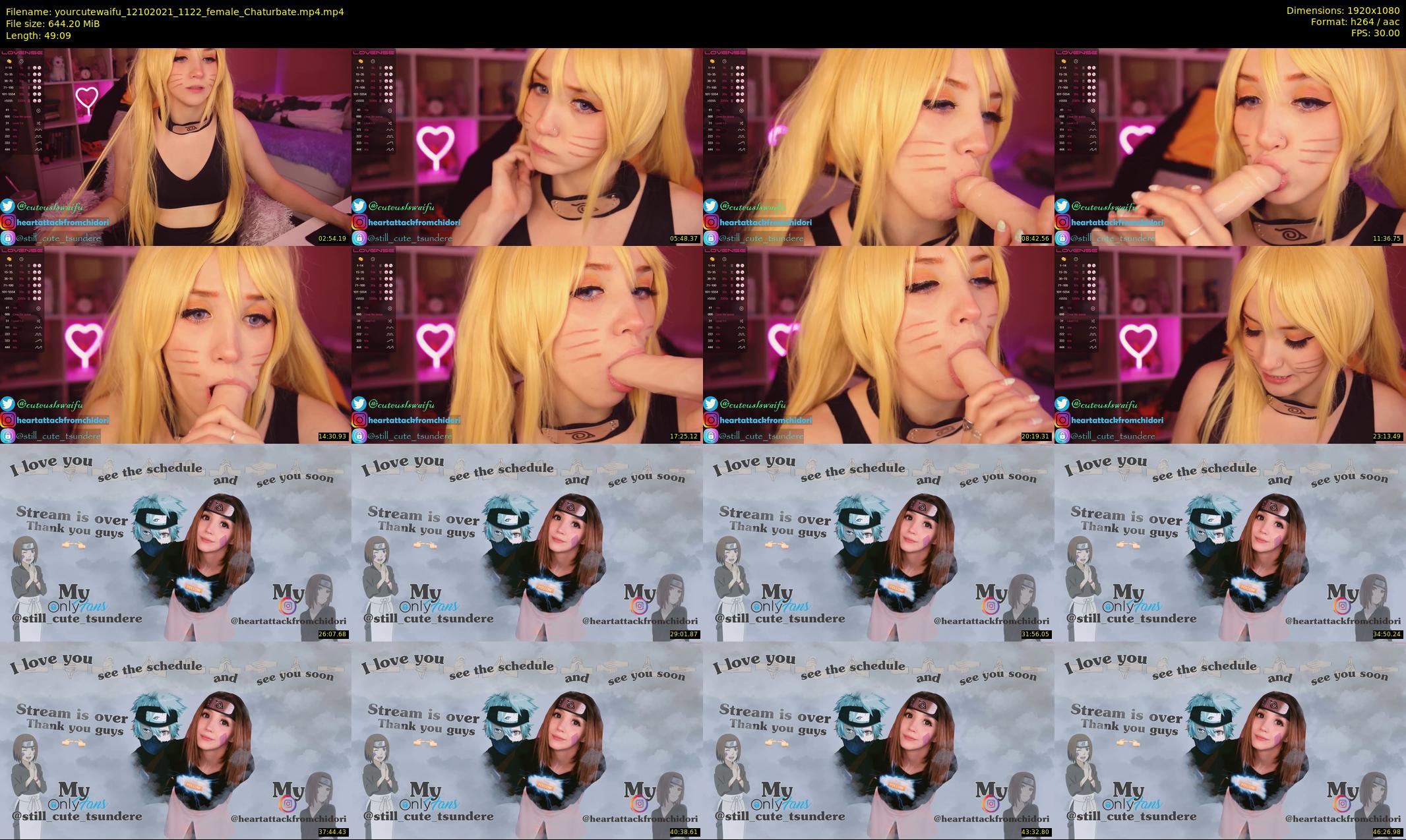 yourcutewaifu — 50 minute Chaturbate female cam show recording, 1080p, Oct 12, 2021