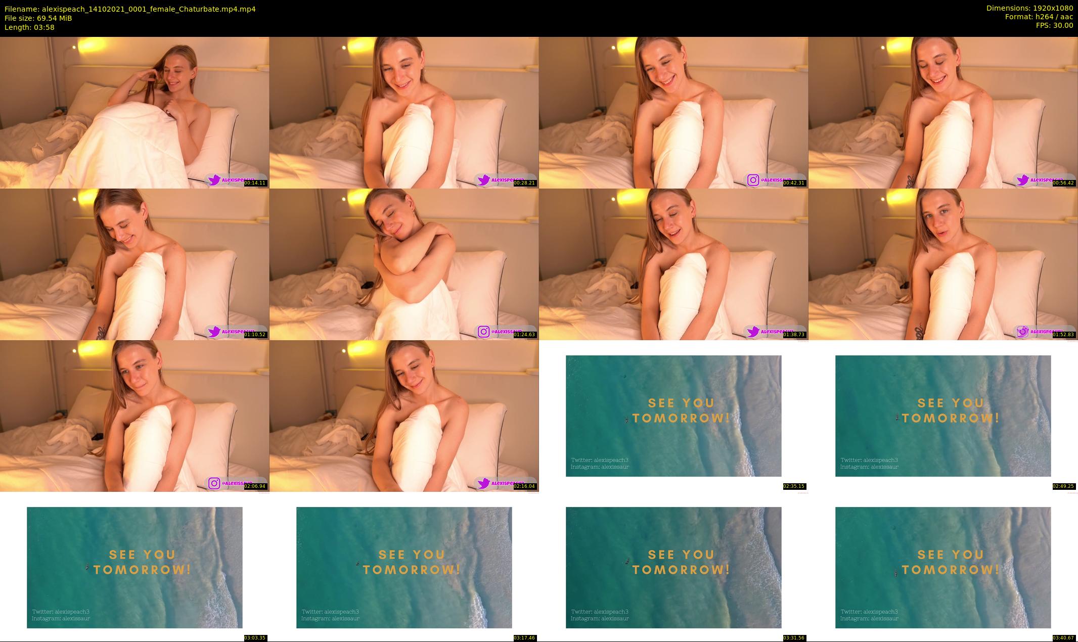 alexispeach — 4 minute Chaturbate female cam show recording, 1080p, Oct 14, 2021