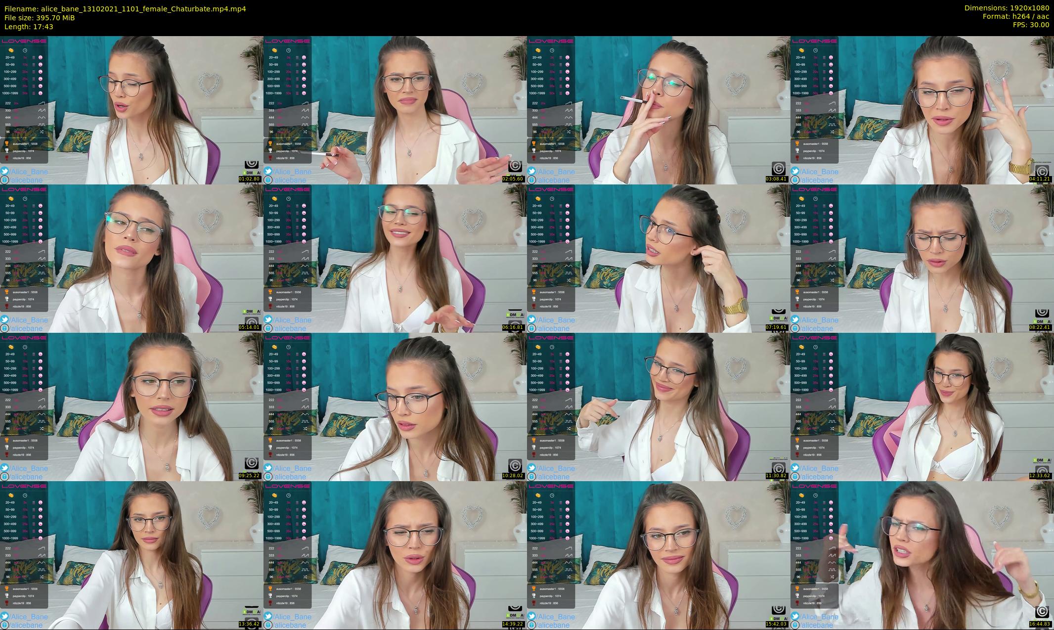 alice_bane — 18 minute Chaturbate female cam show recording, 1080p, Oct 13, 2021