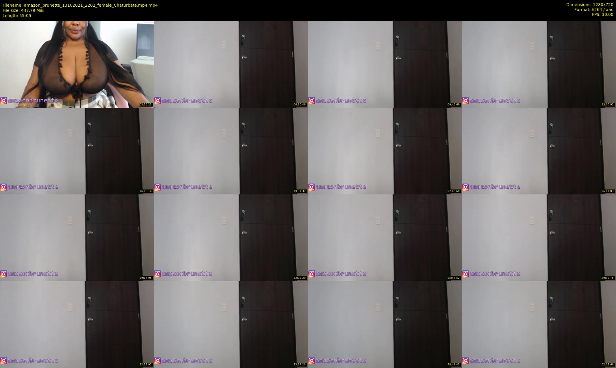 amazon_brunette — 56 minute Chaturbate female cam show recording, 720p, Oct 13, 2021