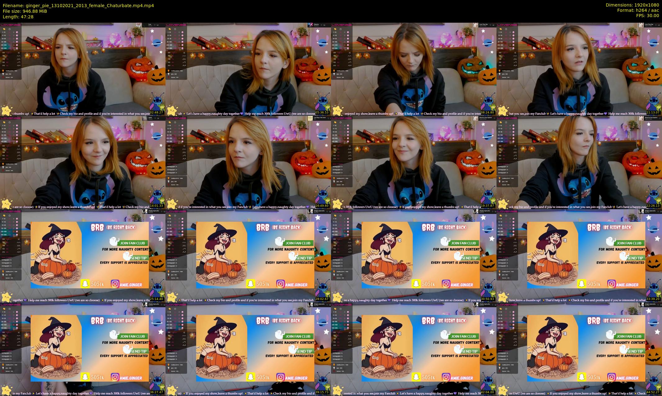 ginger_pie — 48 minute Chaturbate female cam show recording, 1080p, Oct 13, 2021