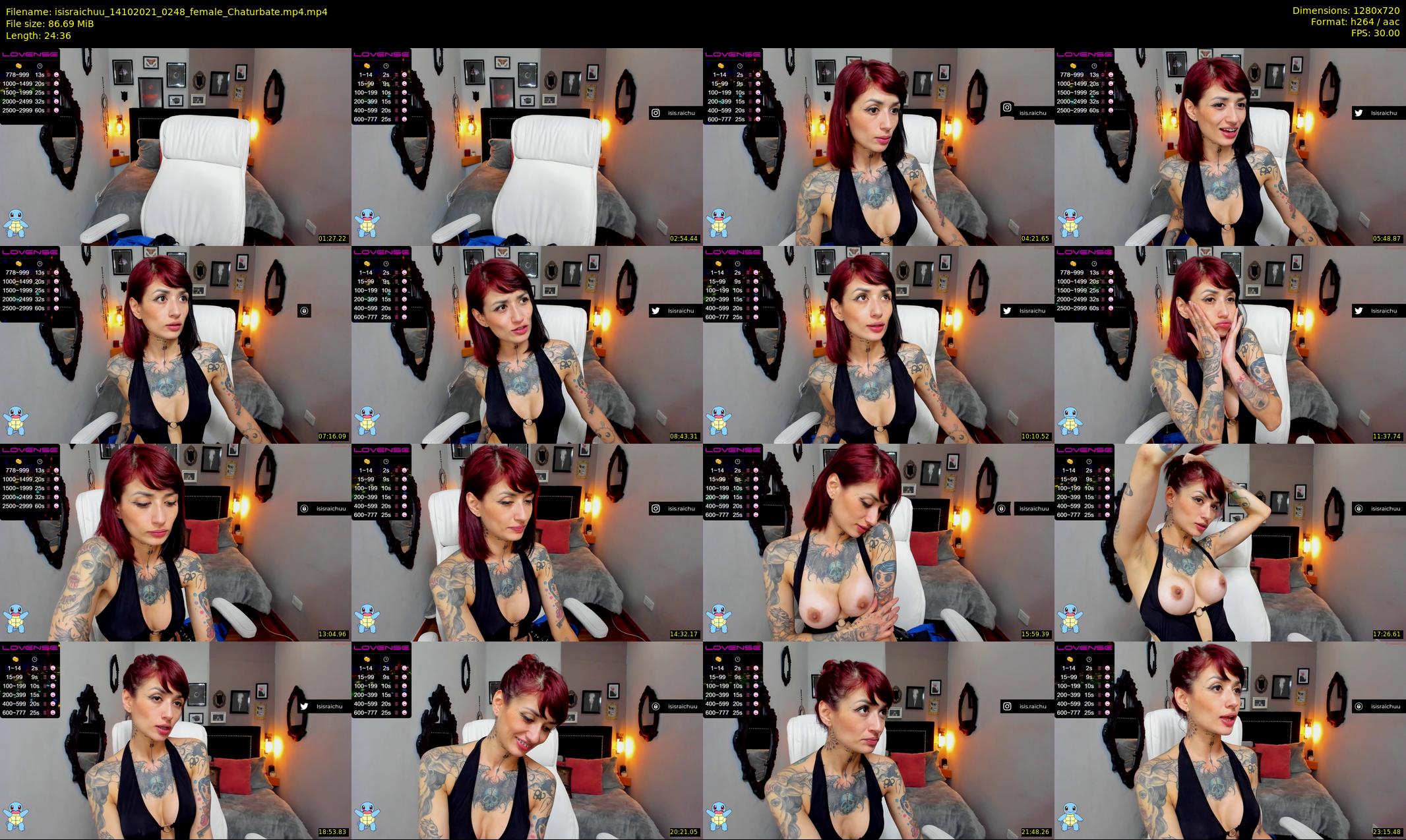 isisraichuu — 25 minute Chaturbate female cam show recording, 720p, Oct 14, 2021