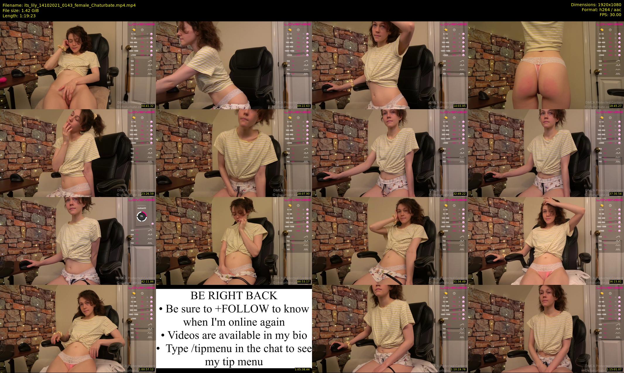 its_lily — 80 minute Chaturbate female cam show recording, 1080p, Oct 14, 2021