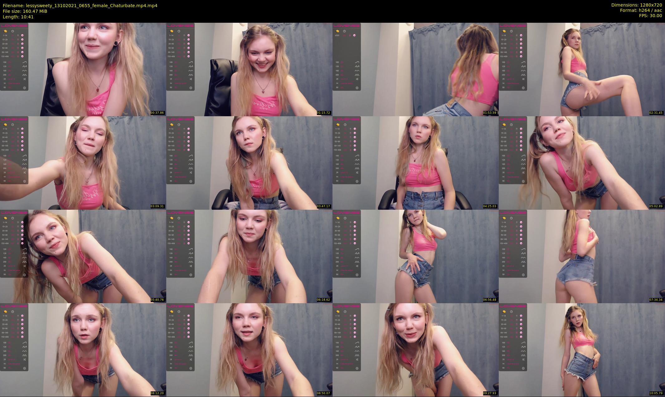 lessysweety — 11 minute Chaturbate female cam show recording, 720p, Oct 13, 2021