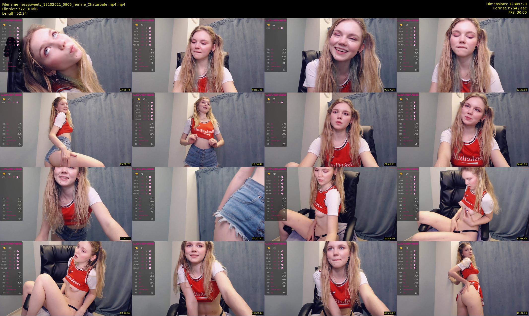 lessysweety — 53 minute Chaturbate female cam show recording, 720p, Oct 13, 2021