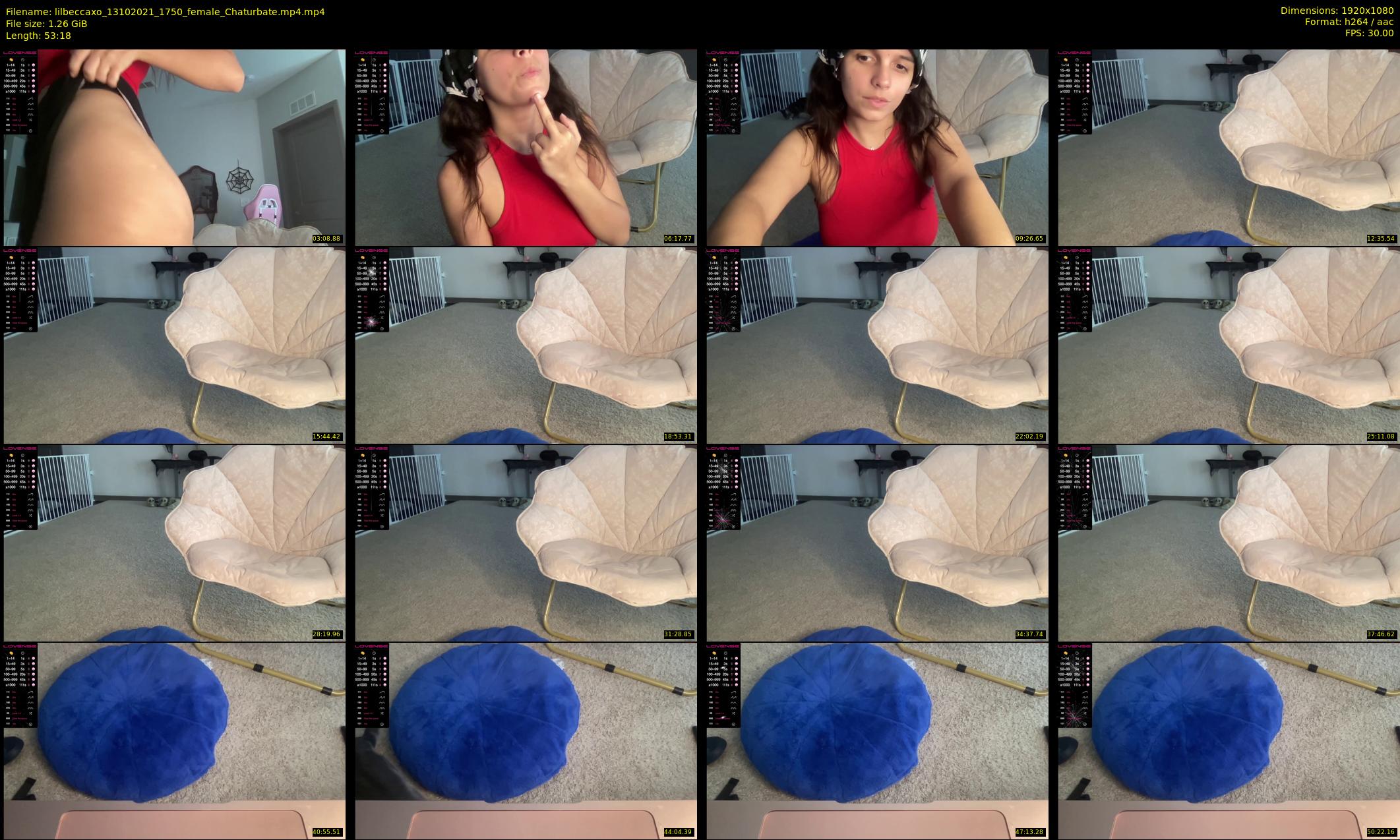 lilbeccaxo — 54 minute Chaturbate female cam show recording, 1080p, Oct 13, 2021