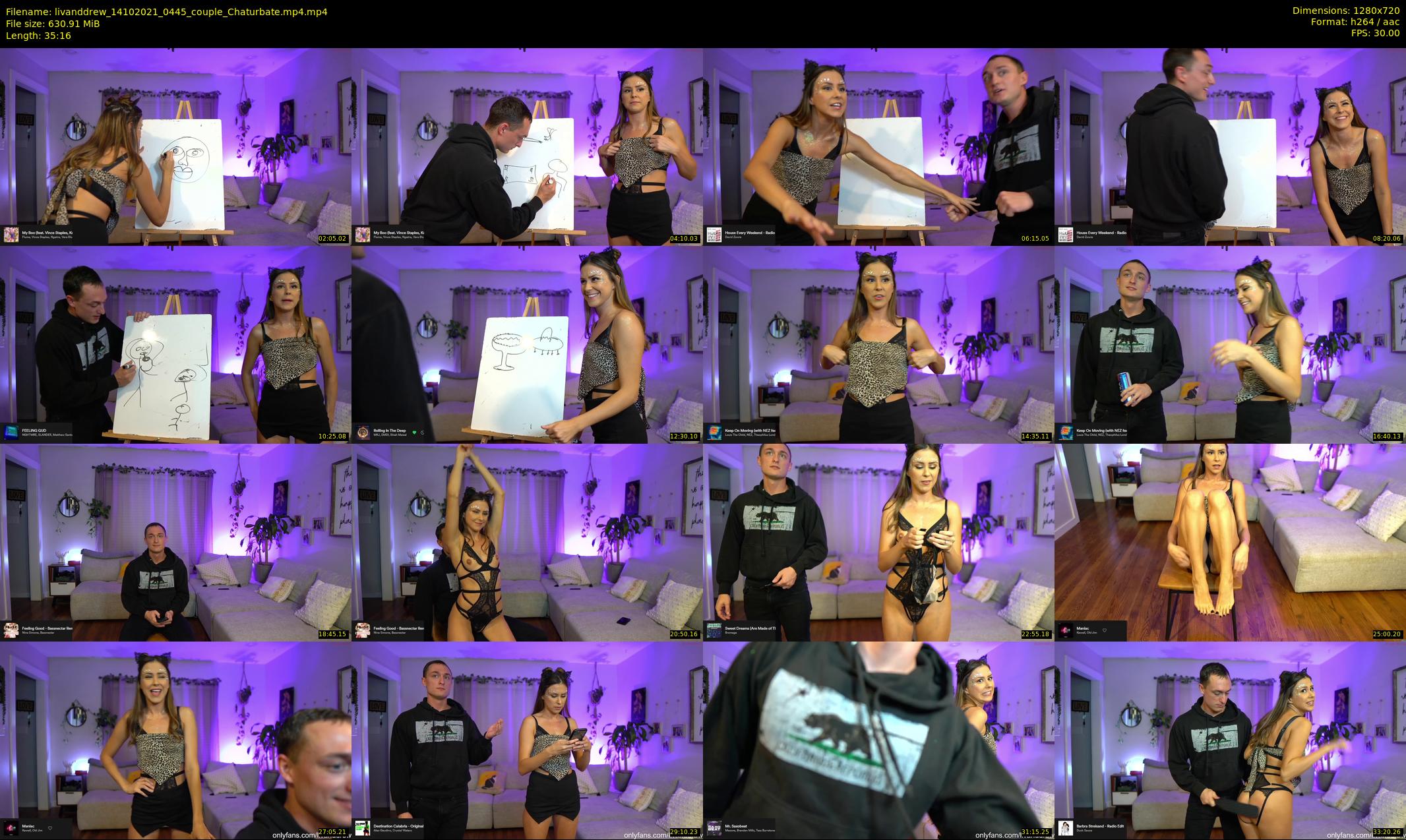 livanddrew — 36 minute Chaturbate couple cam show recording, 720p, Oct 14, 2021