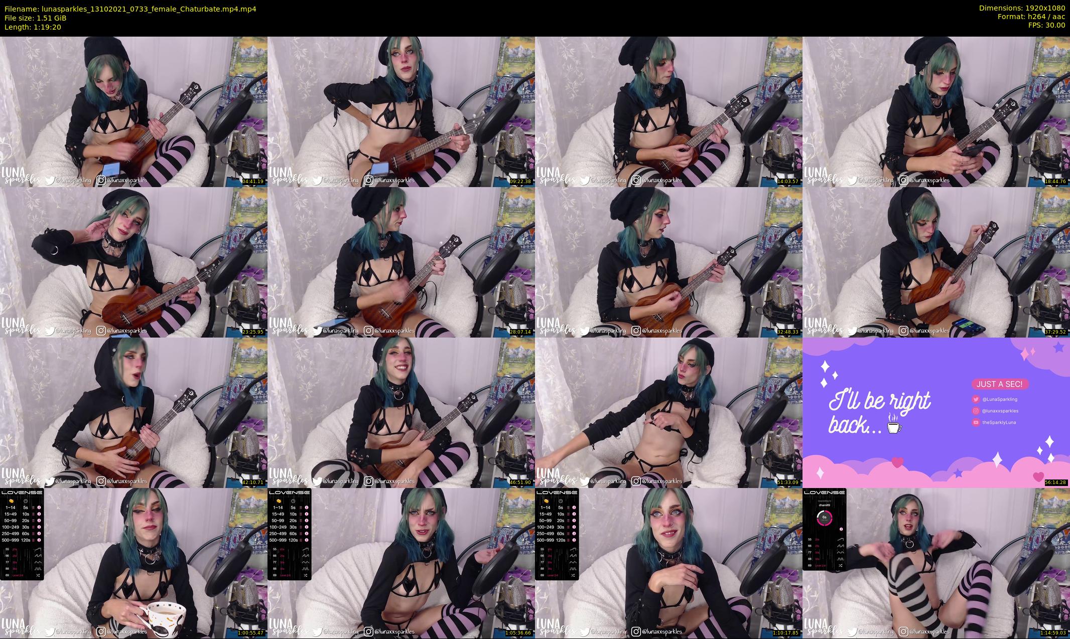 lunasparkles — 80 minute Chaturbate female cam show recording, 1080p, Oct 13, 2021