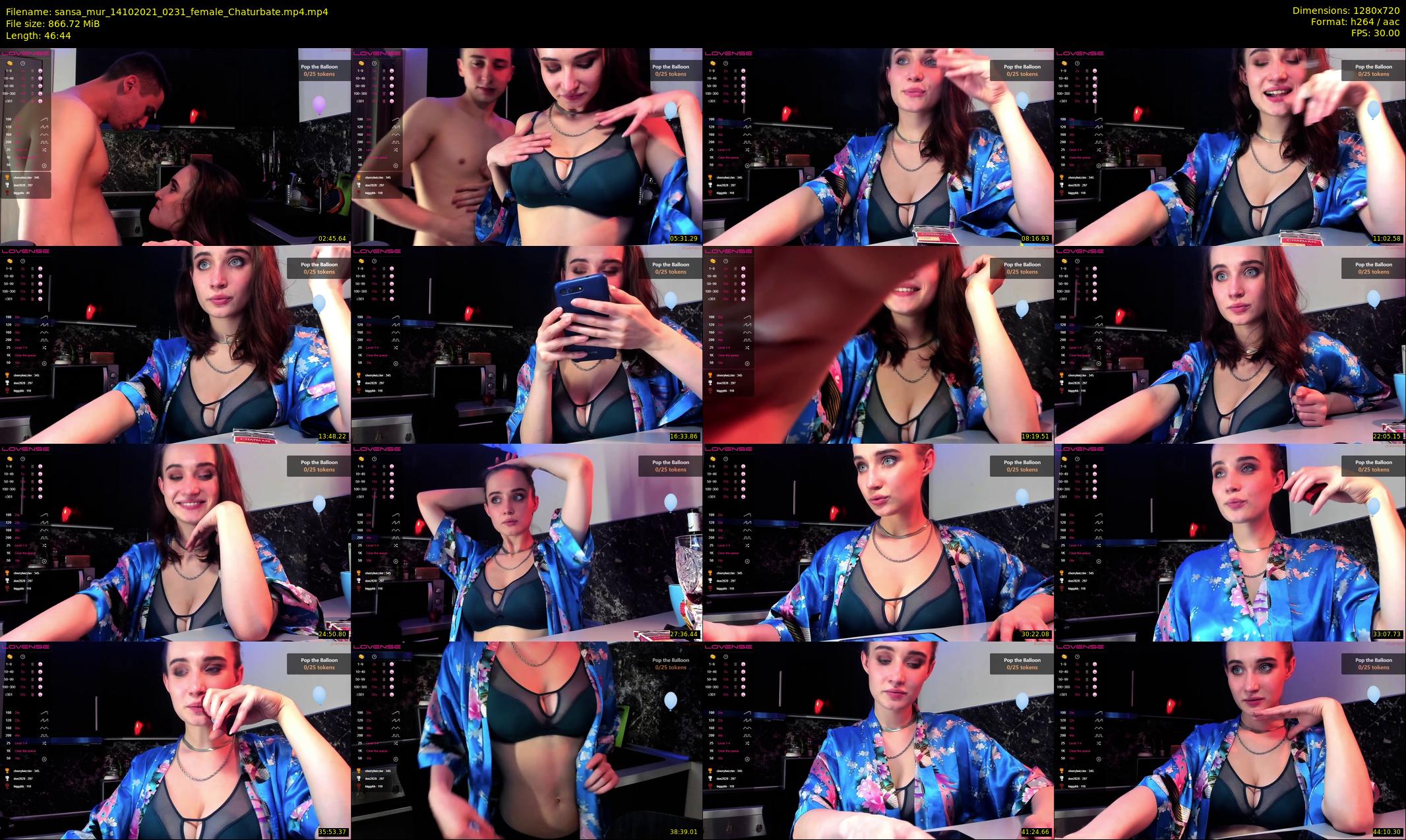 sansa_mur — 47 minute Chaturbate female cam show recording, 720p, Oct 14, 2021