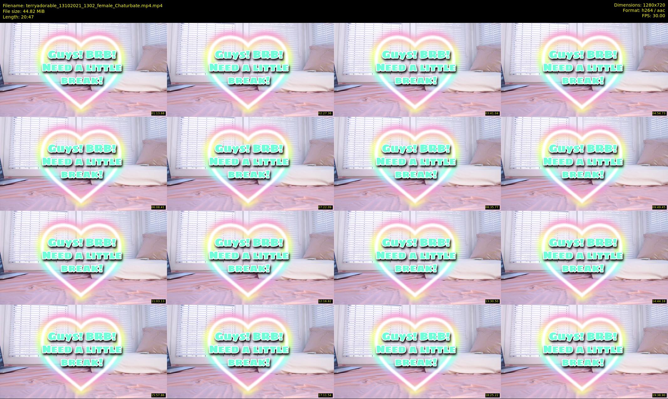 terryadorable — 21 minute Chaturbate female cam show recording, 720p, Oct 13, 2021