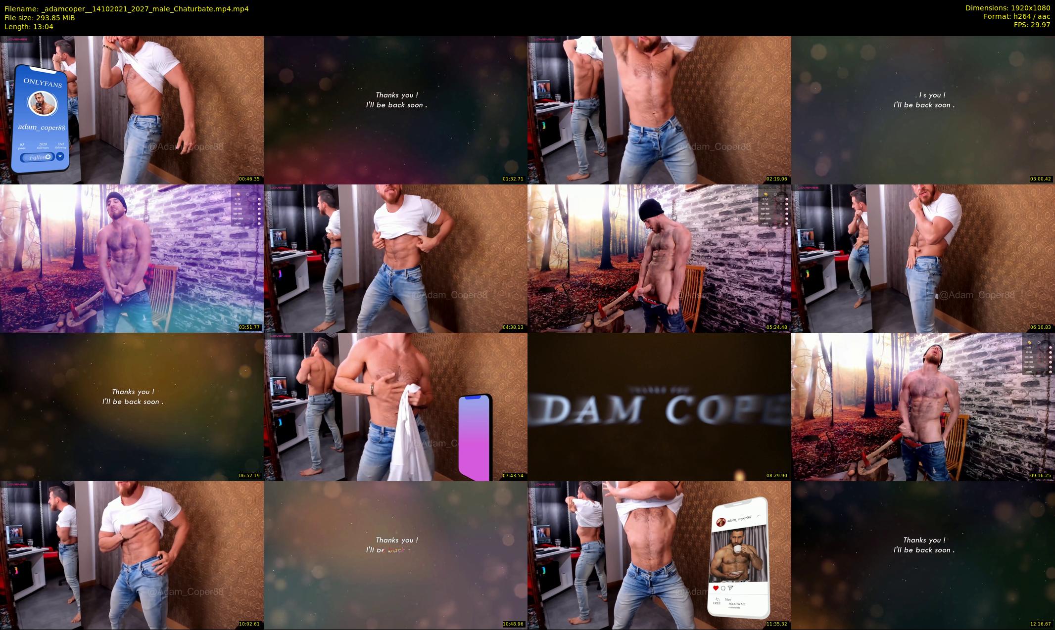 _adamcoper_ — 14 minute Chaturbate male cam show recording, 1080p, Oct 14, 2021