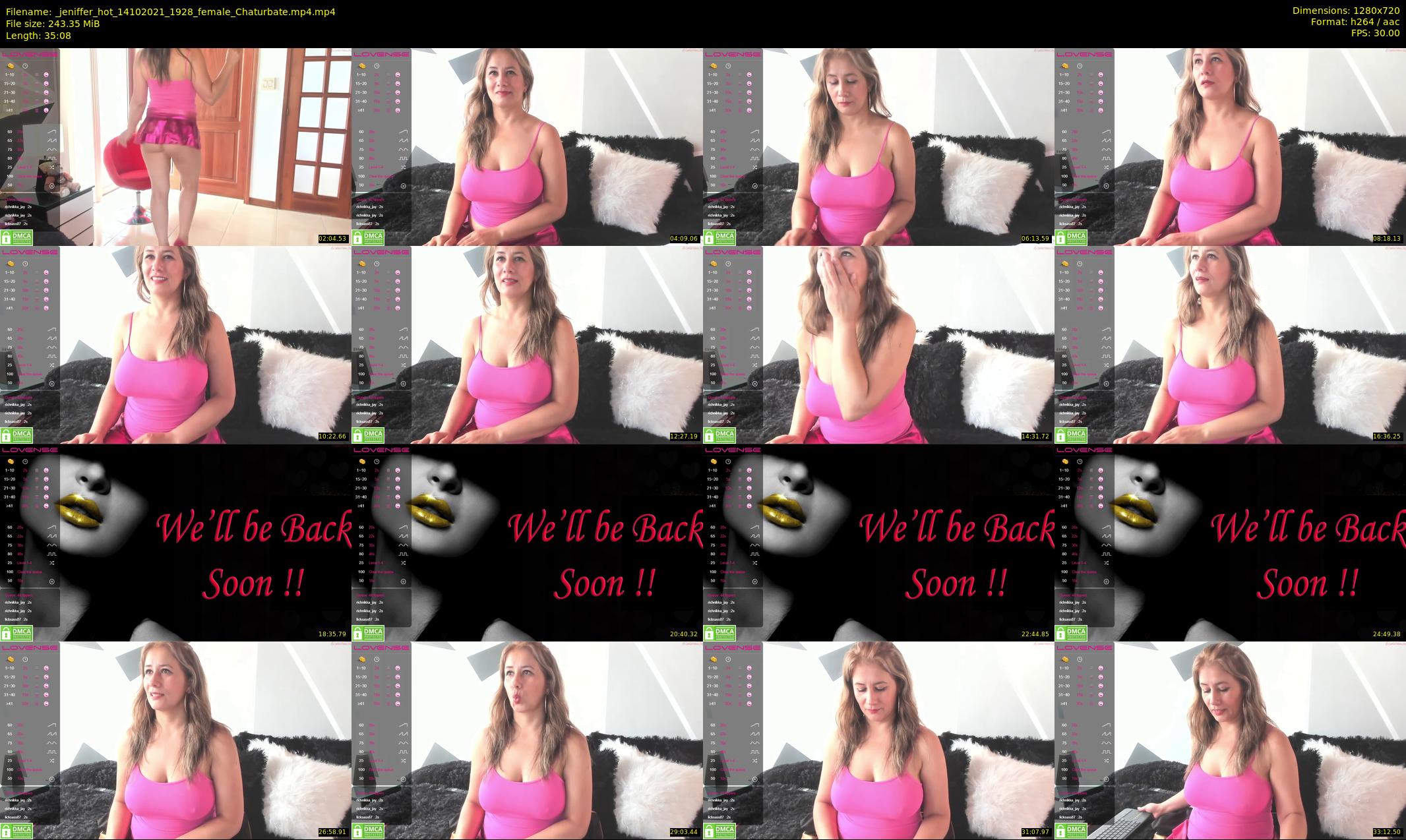 _jeniffer_hot — 36 minute Chaturbate female cam show recording, 720p, Oct 14, 2021