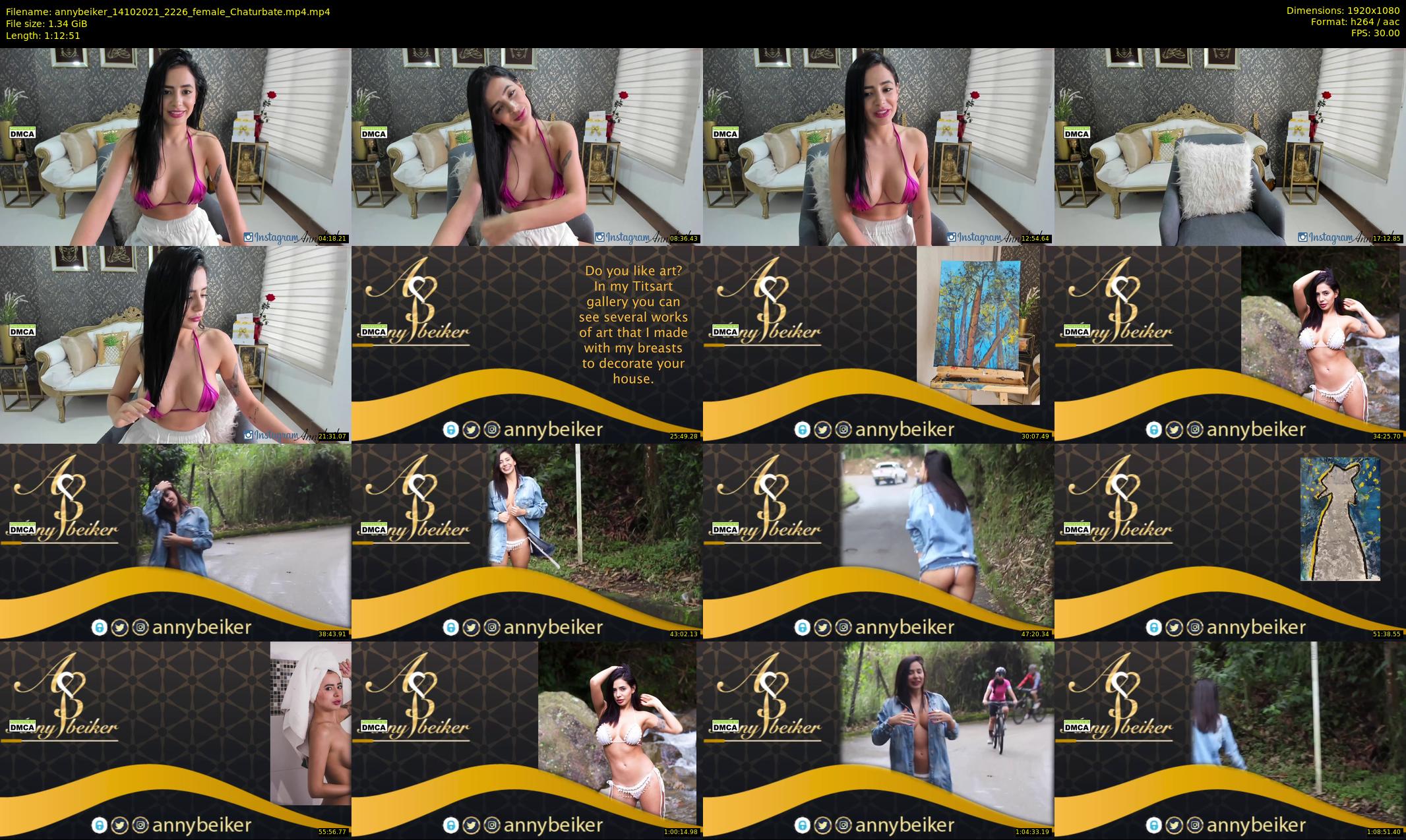 annybeiker — 73 minute Chaturbate female cam show recording, 1080p, Oct 14, 2021