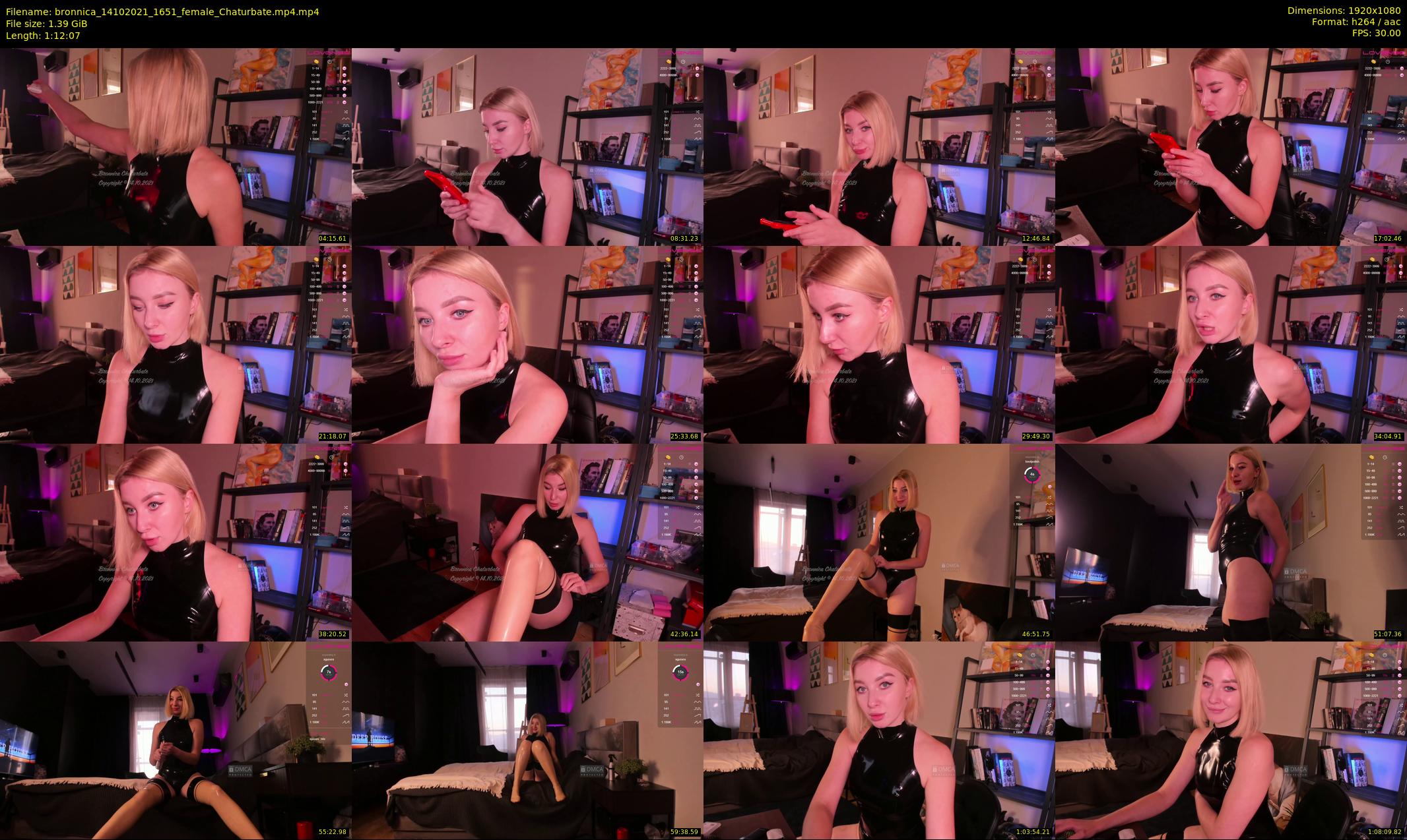 bronnica — 73 minute Chaturbate female cam show recording, 1080p, Oct 14, 2021