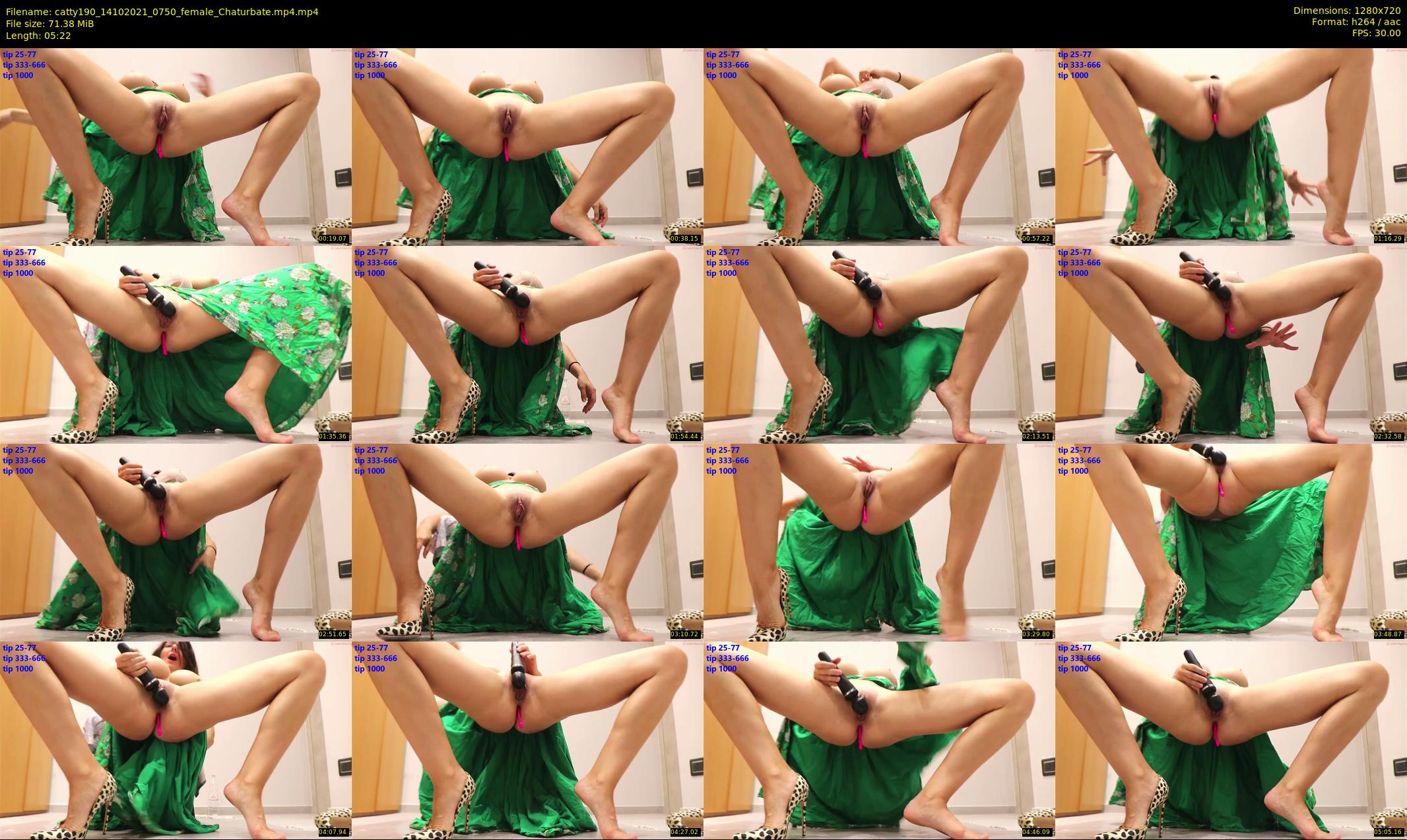 catty190 — 6 minute Chaturbate female cam show recording, 720p, Oct 14, 2021