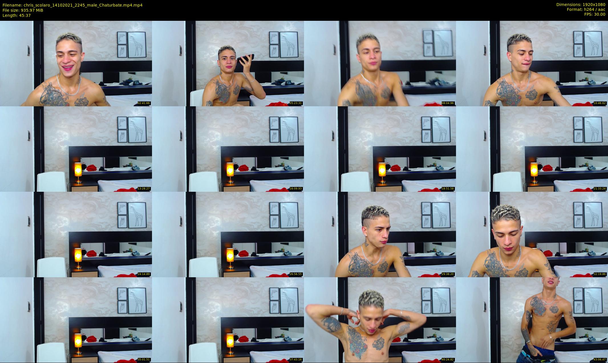 chris_scolaro — 46 minute Chaturbate male cam show recording, 1080p, Oct 14, 2021