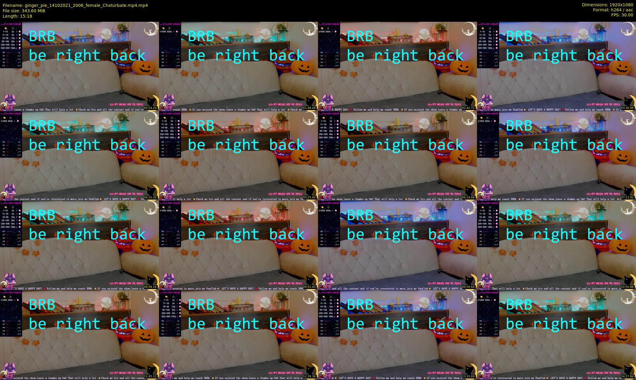 ginger_pie — 16 minute Chaturbate female cam show recording, 1080p, Oct 14, 2021