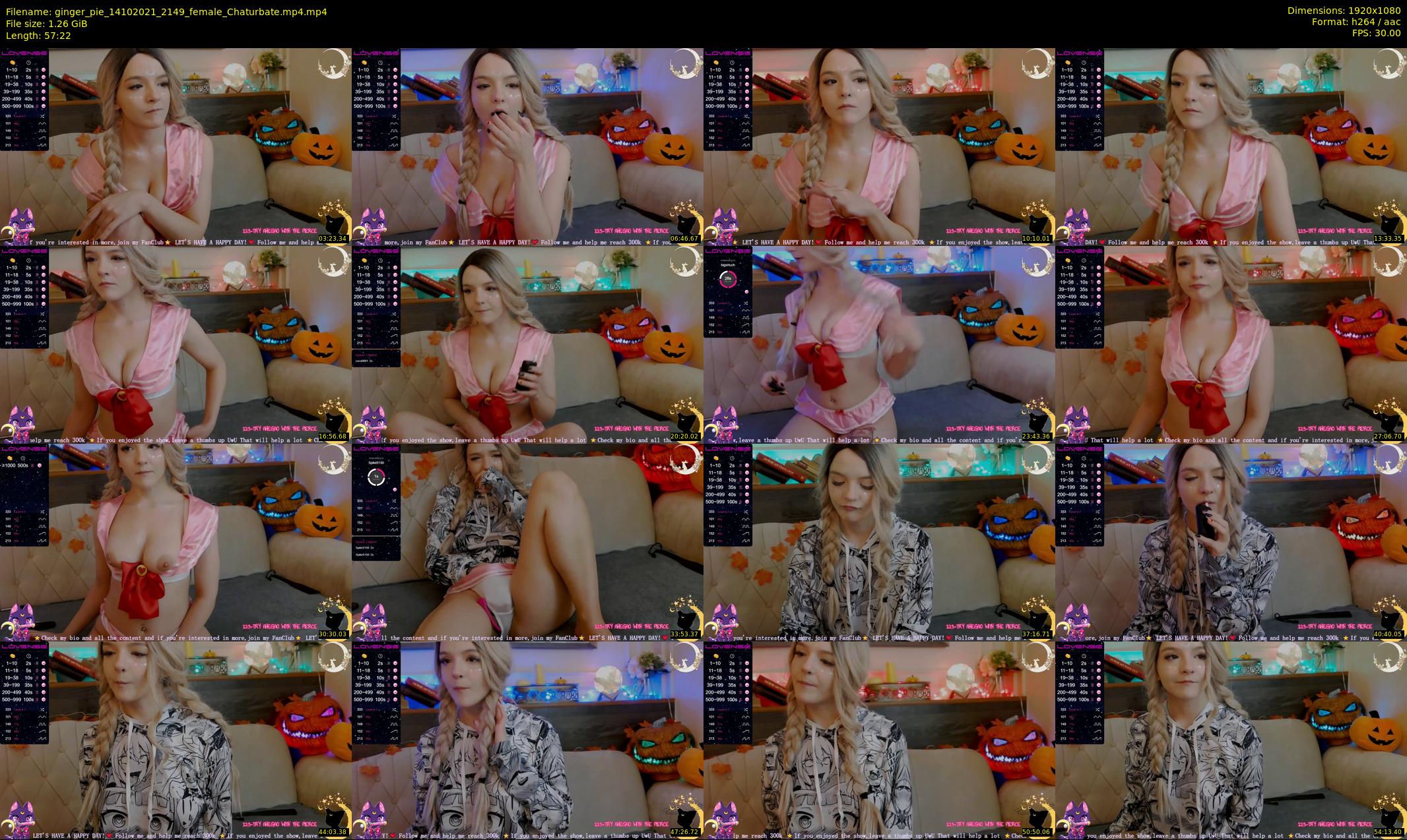 ginger_pie — 58 minute Chaturbate female cam show recording, 1080p, Oct 14, 2021