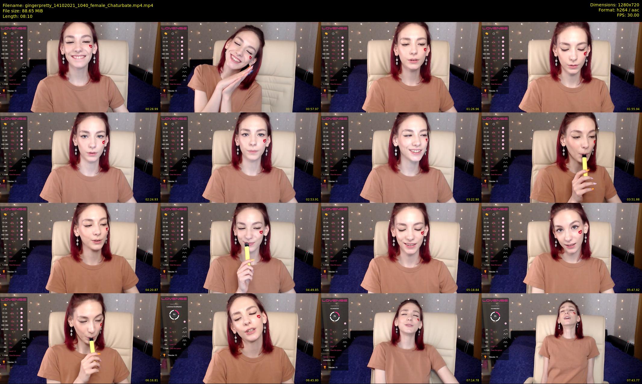 gingerpretty — 9 minute Chaturbate female cam show recording, 720p, Oct 14, 2021