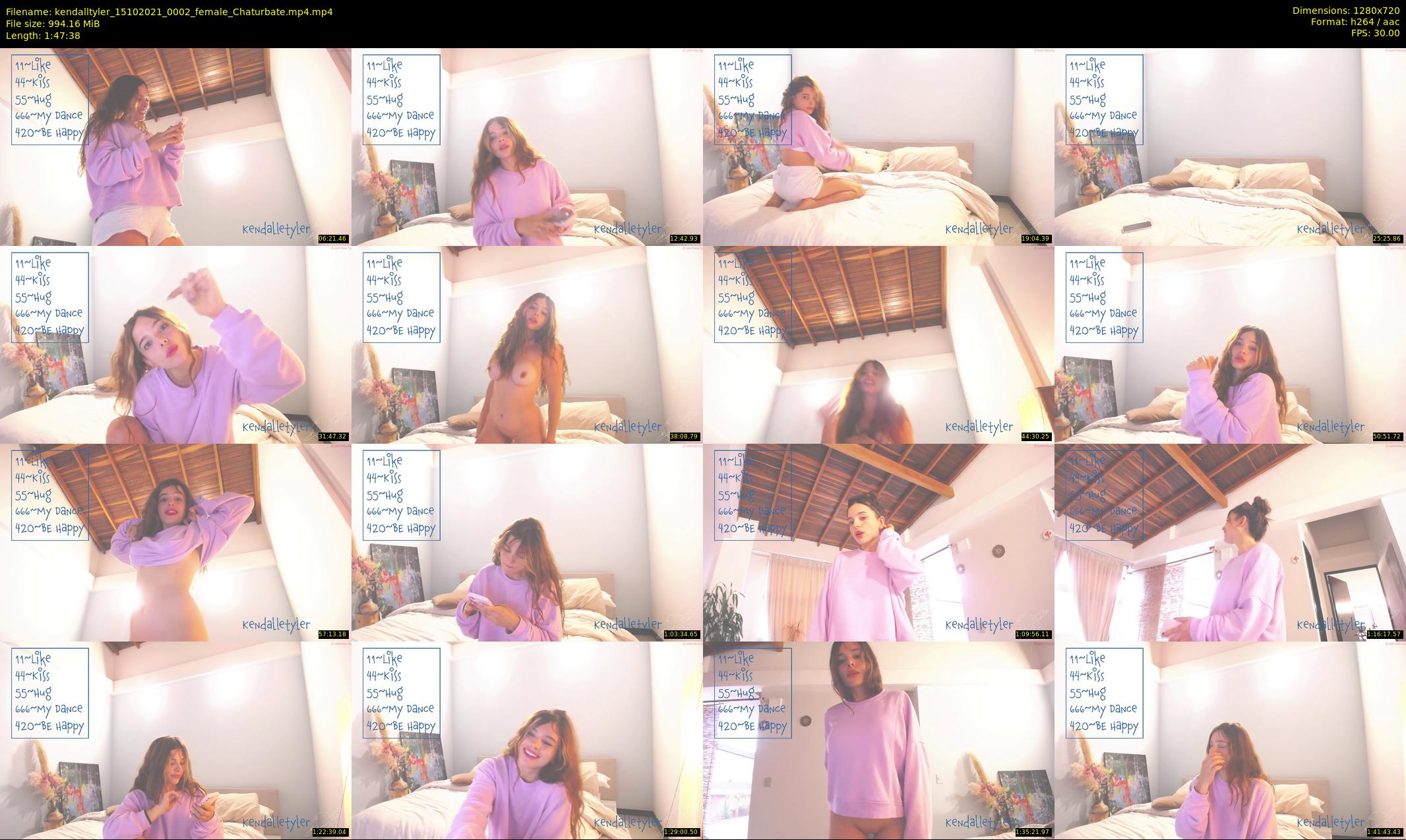 kendalltyler — 108 minute Chaturbate female cam show recording, 720p, Oct 15, 2021