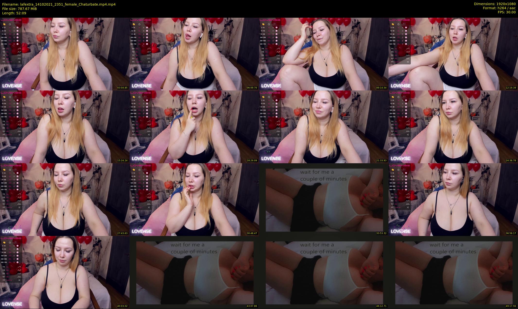 lafextra — 53 minute Chaturbate female cam show recording, 1080p, Oct 14, 2021