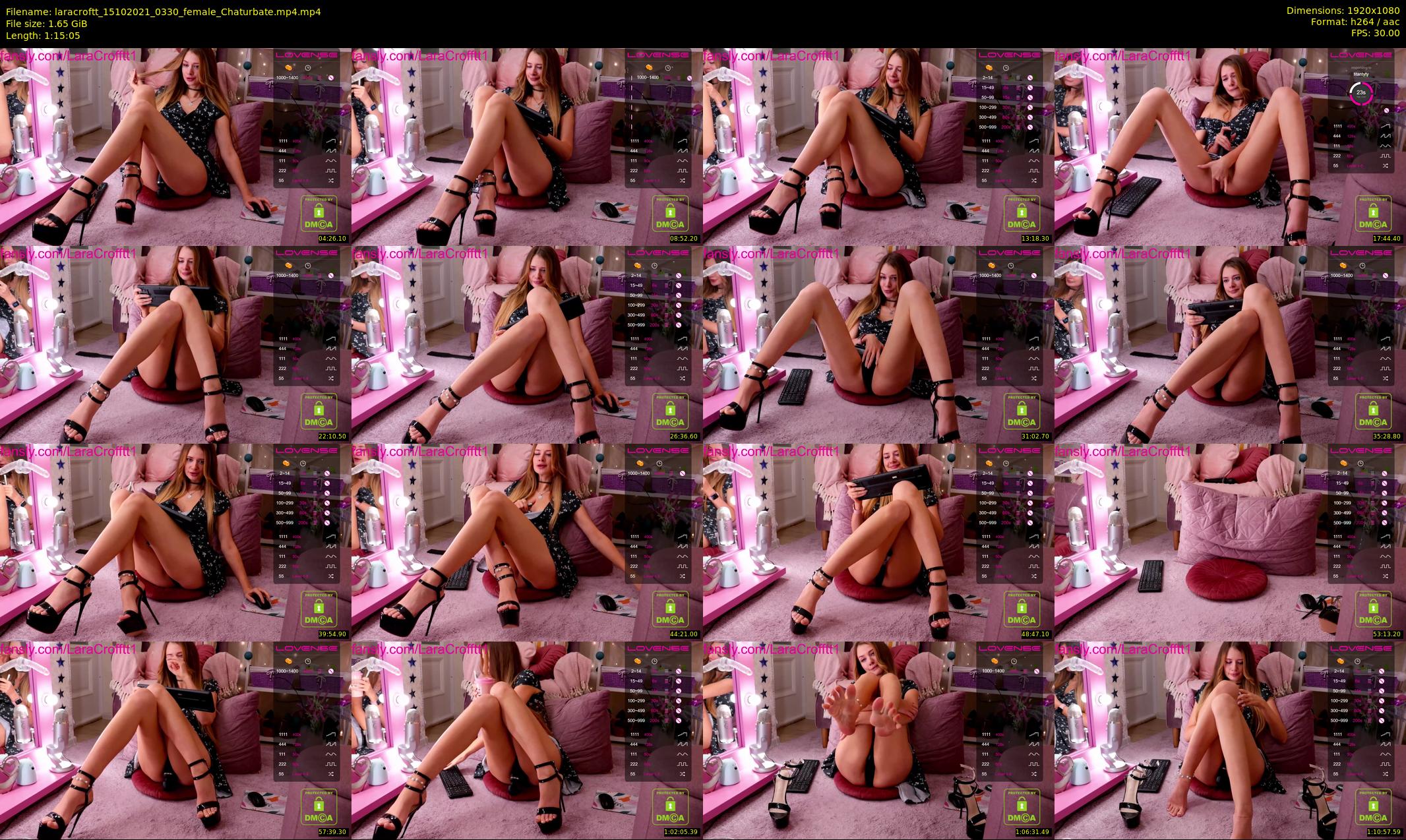 laracroftt — 76 minute Chaturbate female cam show recording, 1080p, Oct 15, 2021