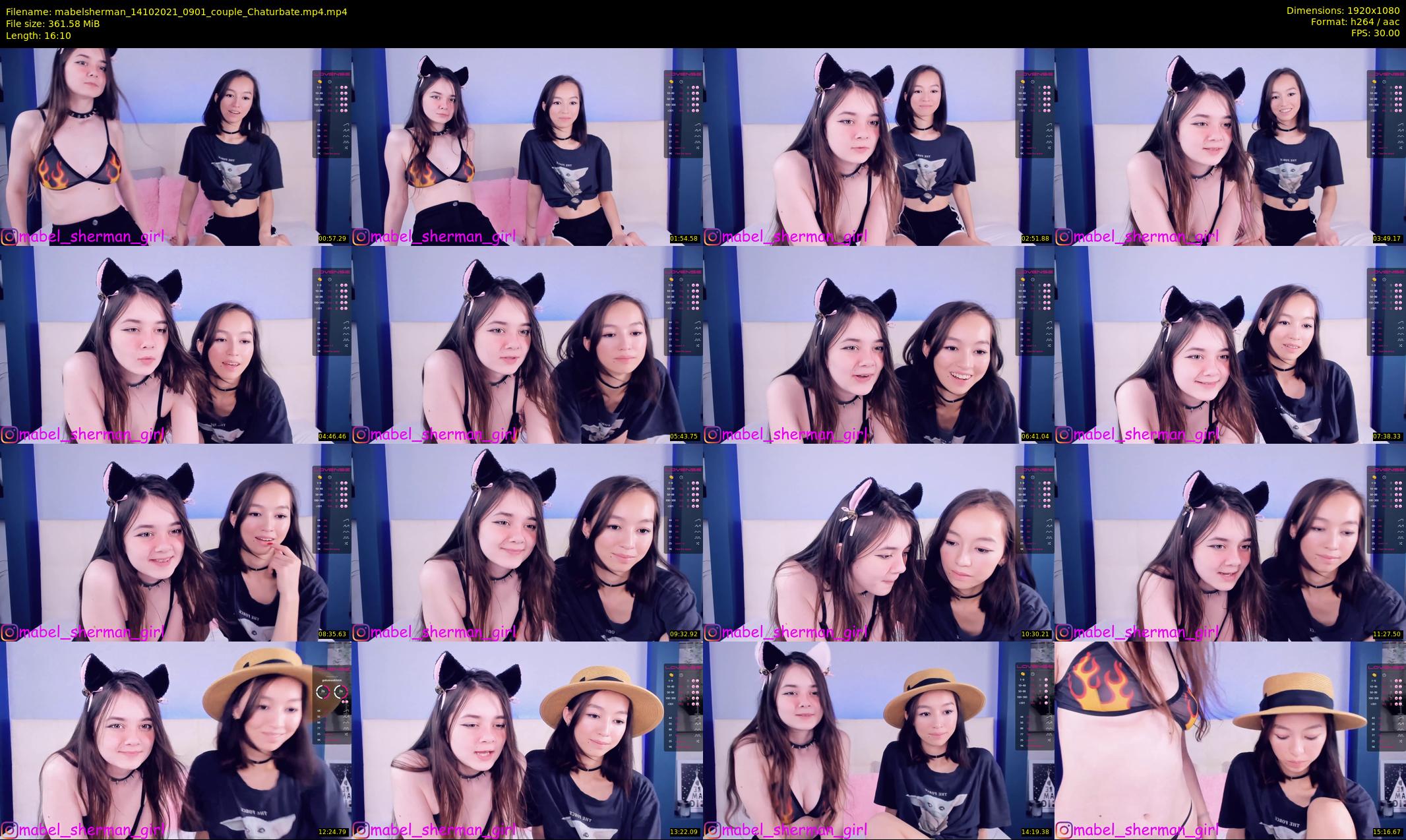 mabelsherman — 17 minute Chaturbate couple cam show recording, 1080p, Oct 14, 2021