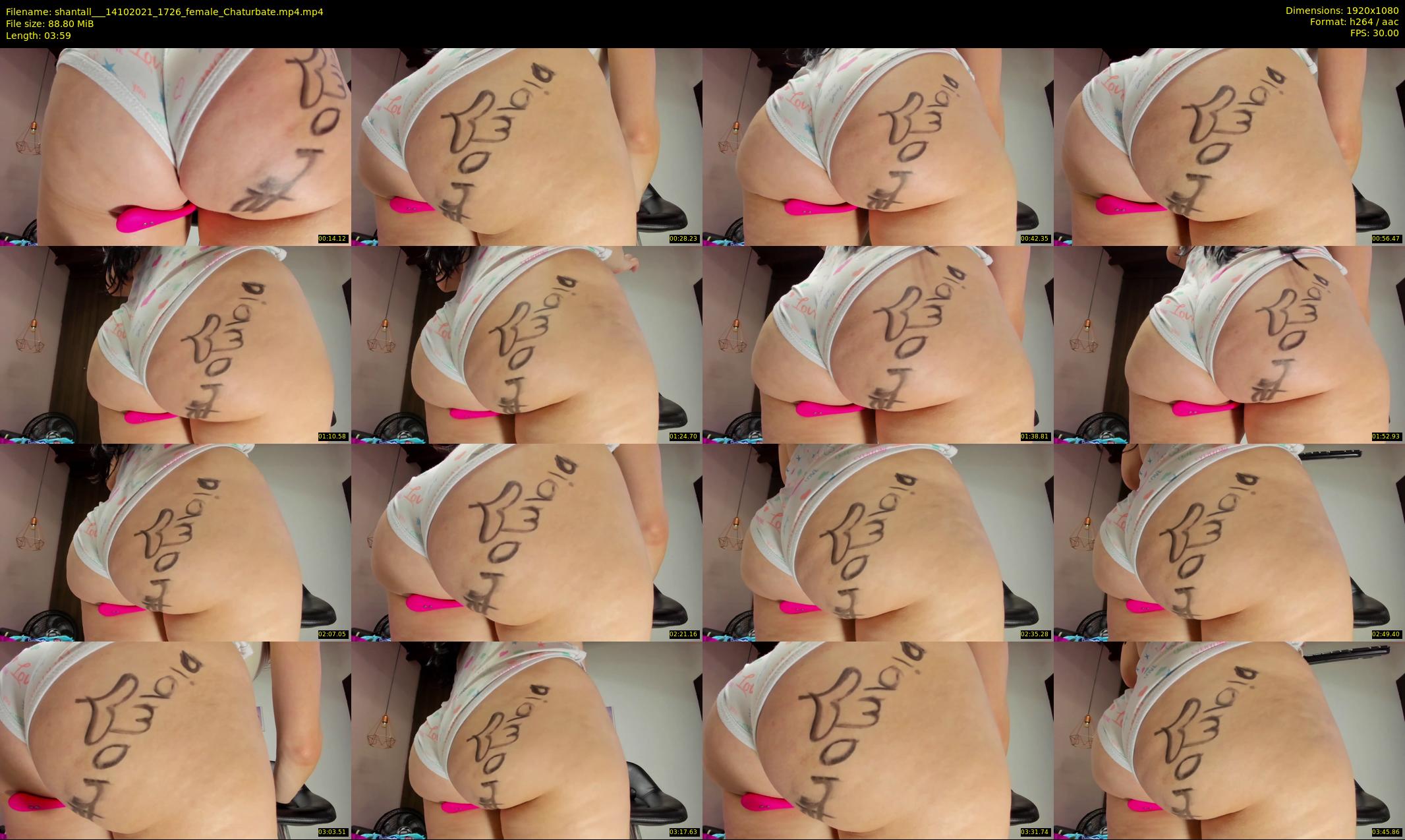 shantall__ — 4 minute Chaturbate female cam show recording, 1080p, Oct 14, 2021
