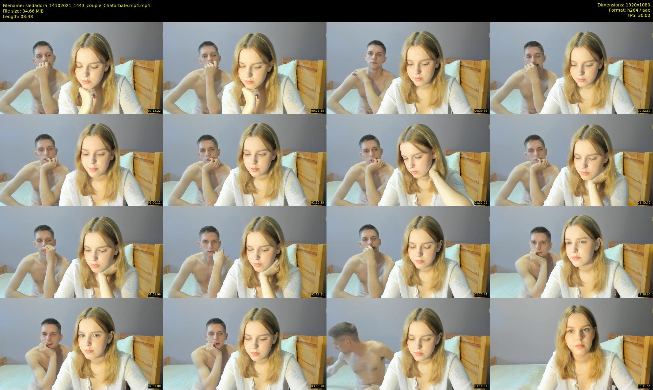 sledadora — 4 minute Chaturbate couple cam show recording, 1080p, Oct 14, 2021