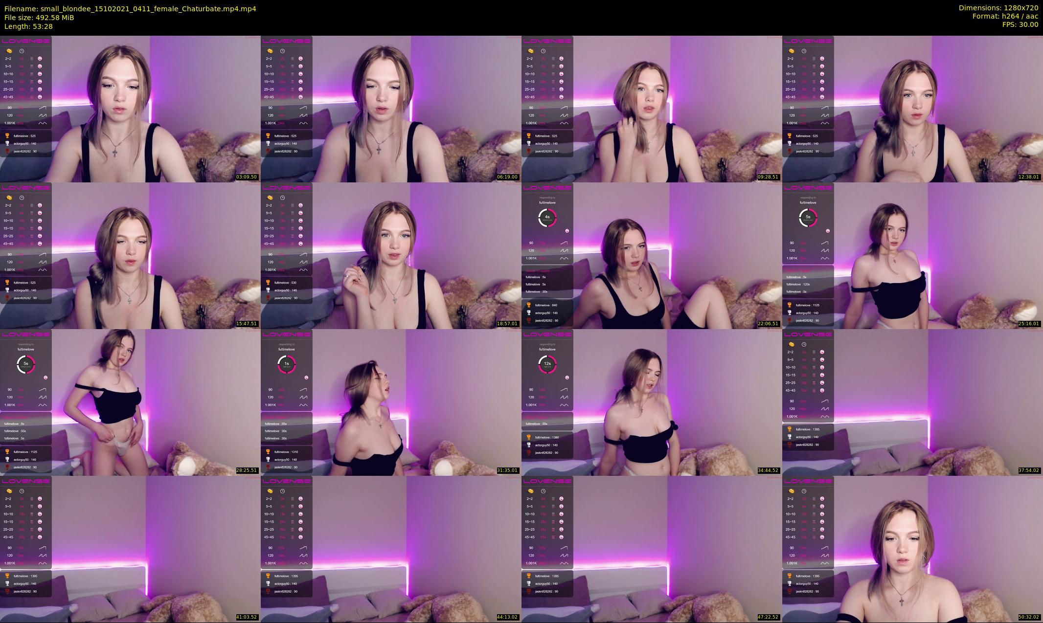 small_blondee — 54 minute Chaturbate female cam show recording, 720p, Oct 15, 2021