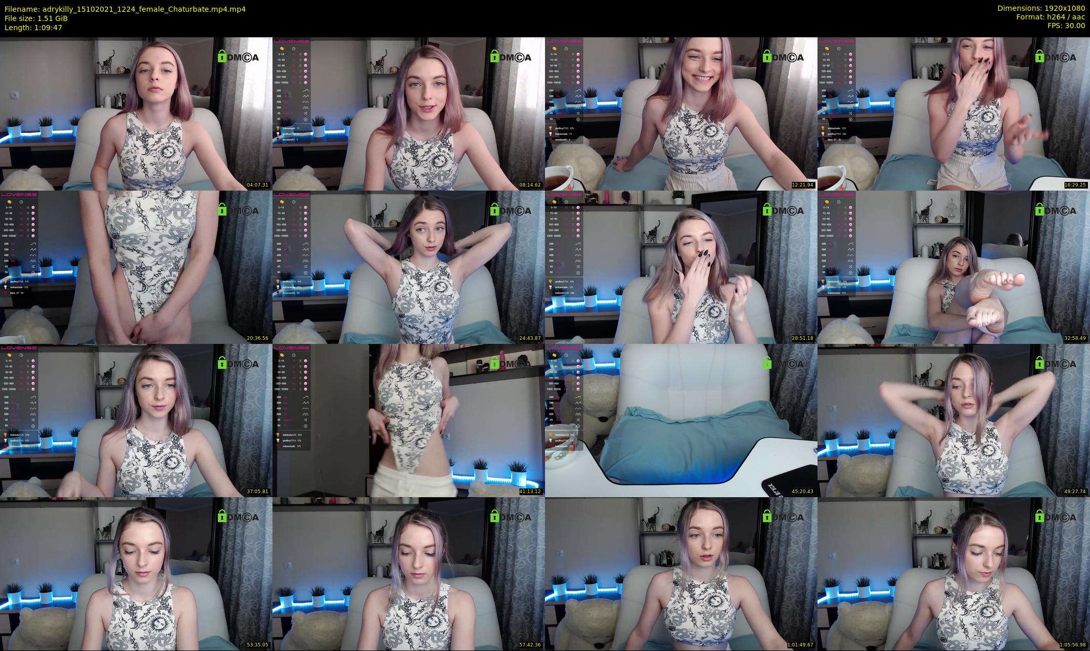 adrykilly — 70 minute Chaturbate female cam show recording, 1080p, Oct 15, 2021