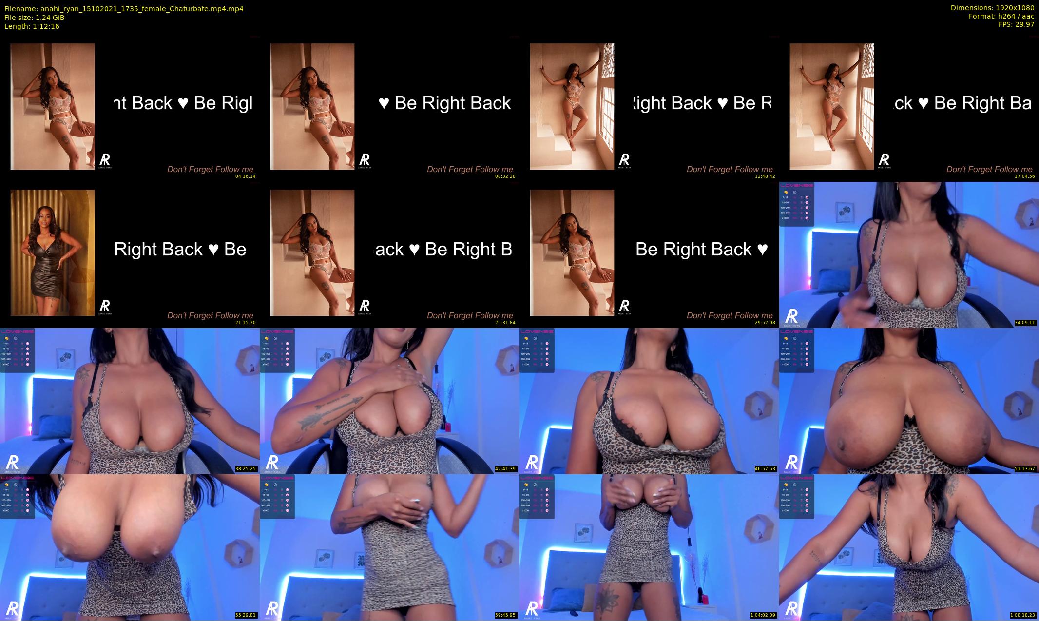 anahi_ryan — 73 minute Chaturbate female cam show recording, 1080p, Oct 15, 2021