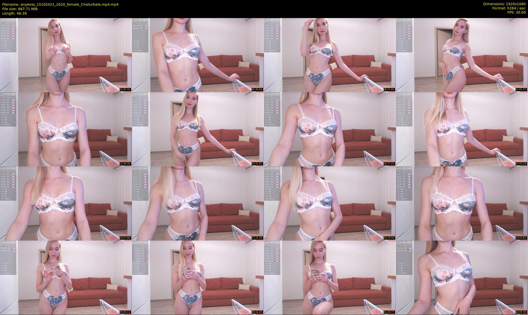 anyeess — 47 minute Chaturbate female cam show recording, 1080p, Oct 15, 2021