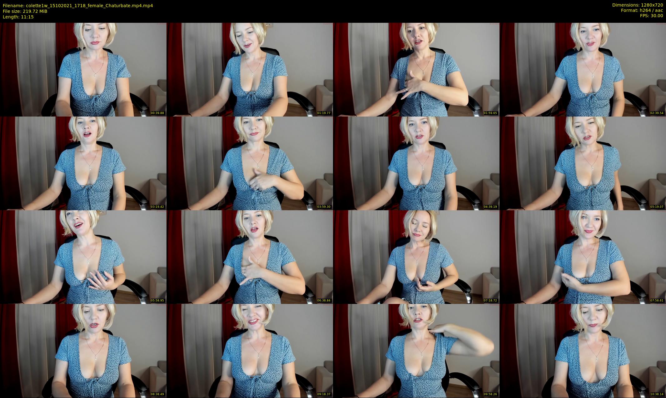 colette1w — 12 minute Chaturbate female cam show recording, 720p, Oct 15, 2021
