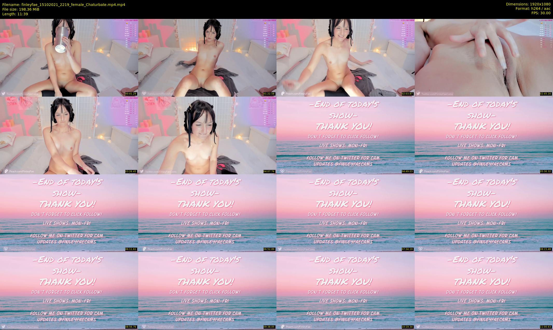 finleyfae — 12 minute Chaturbate female cam show recording, 1080p, Oct 15, 2021