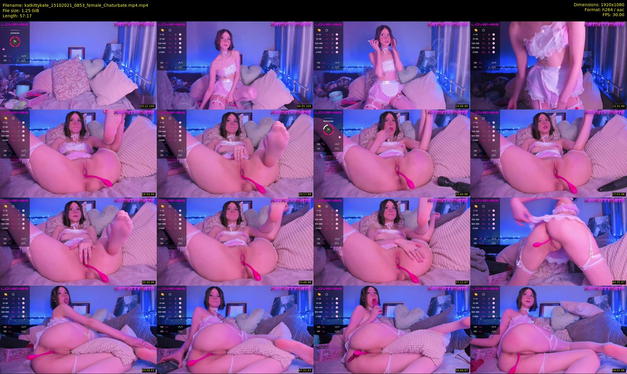 katkittykate — 58 minute Chaturbate female cam show recording, 1080p, Oct 15, 2021