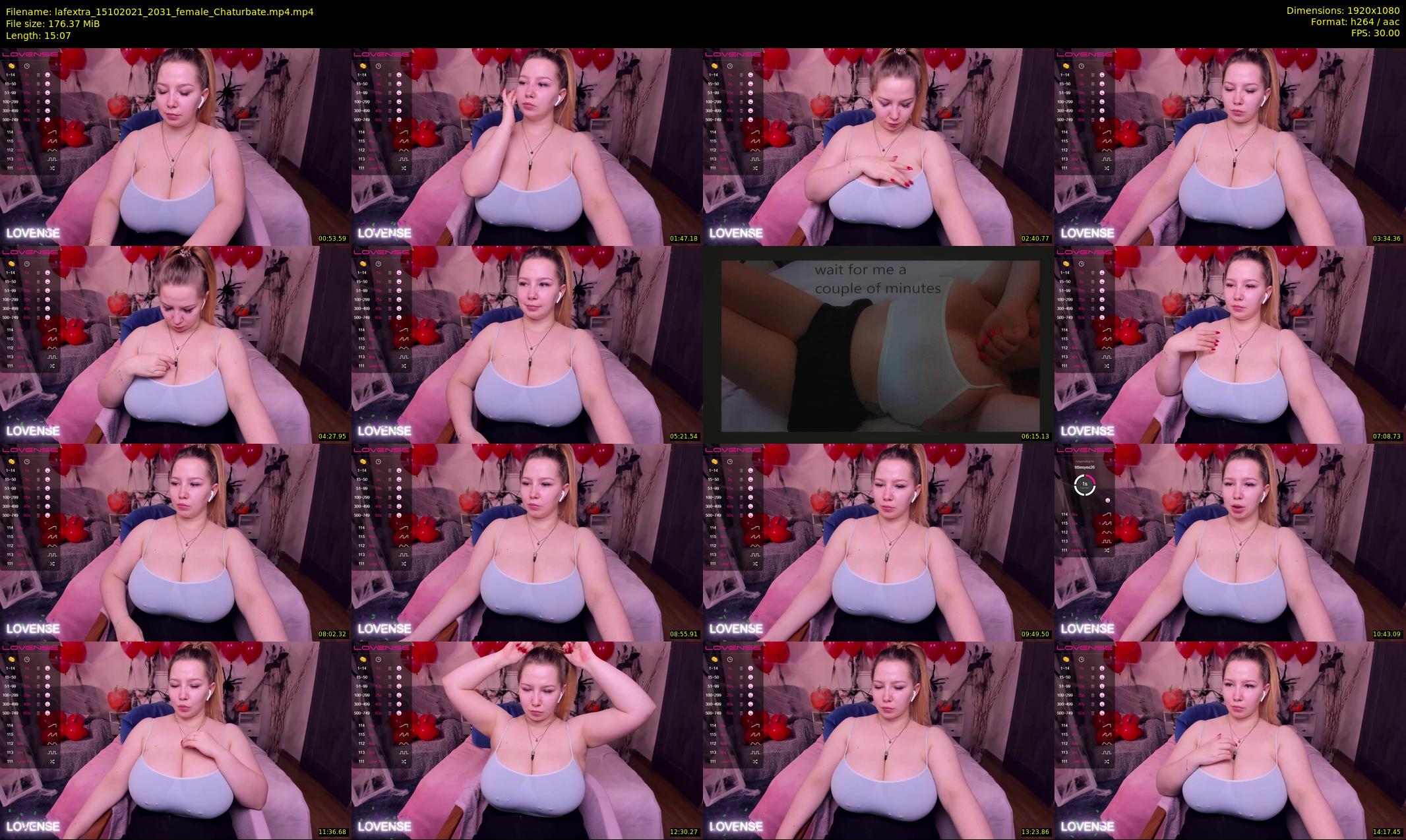 lafextra — 16 minute Chaturbate female cam show recording, 1080p, Oct 15, 2021