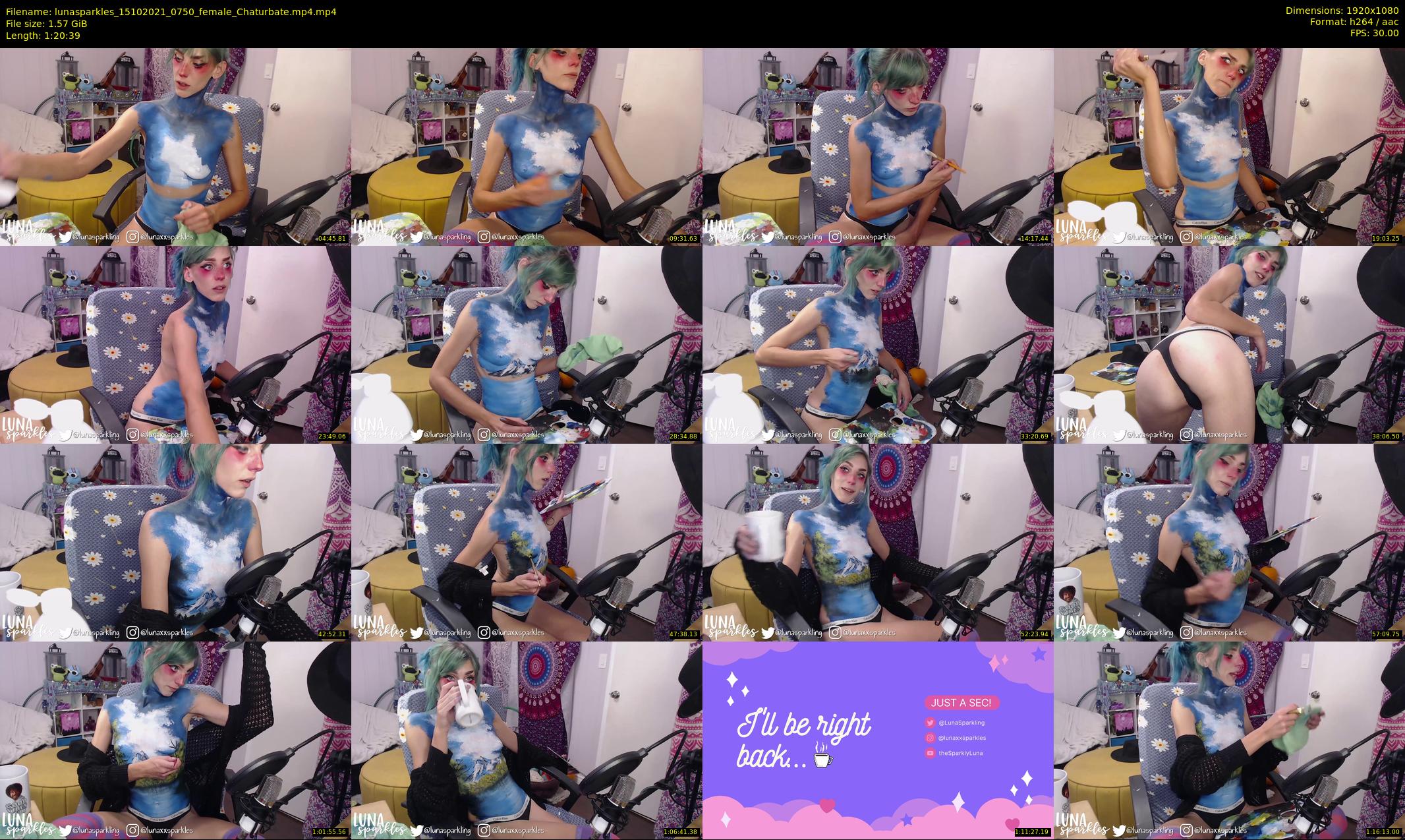 lunasparkles — 81 minute Chaturbate female cam show recording, 1080p, Oct 15, 2021