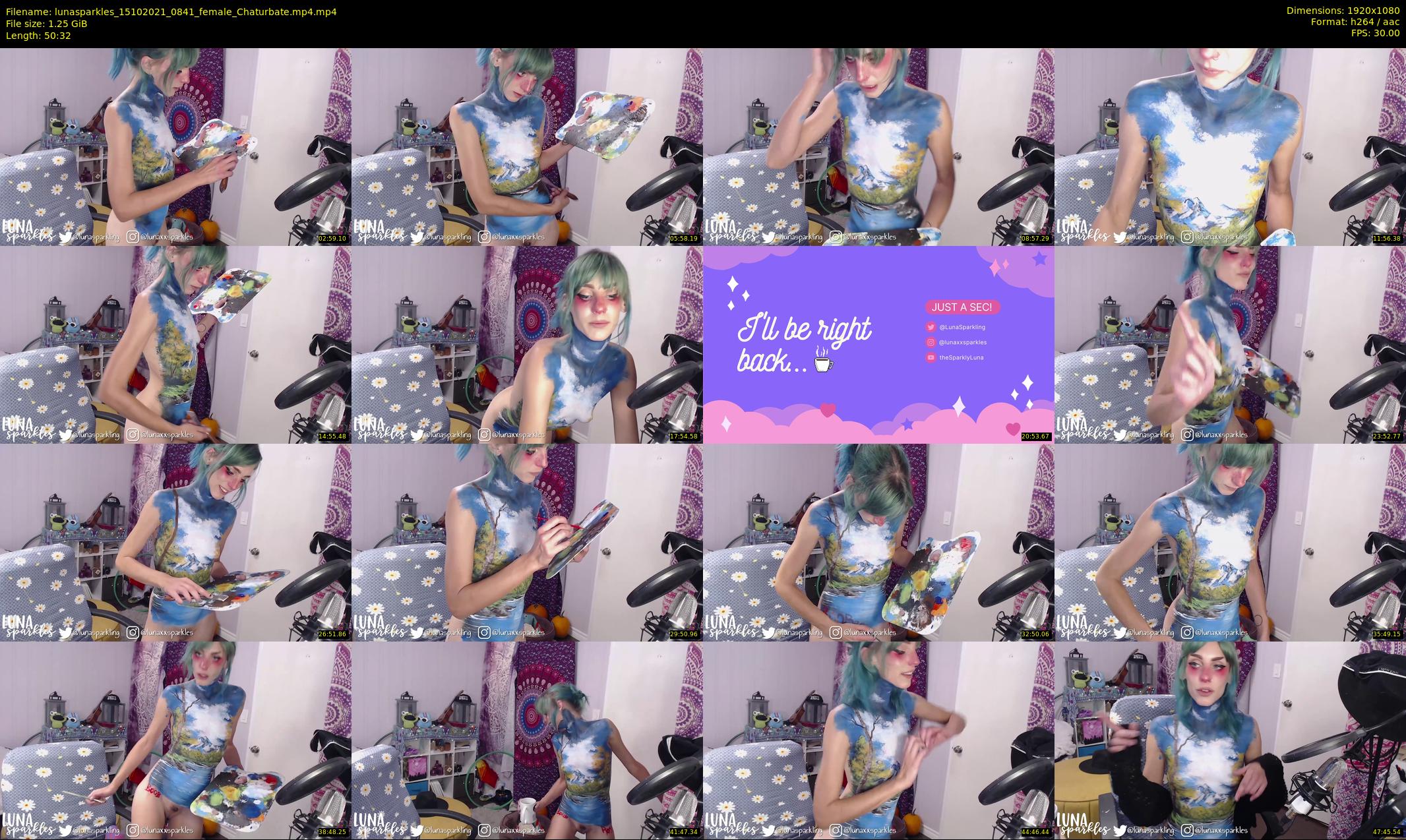 lunasparkles — 51 minute Chaturbate female cam show recording, 1080p, Oct 15, 2021