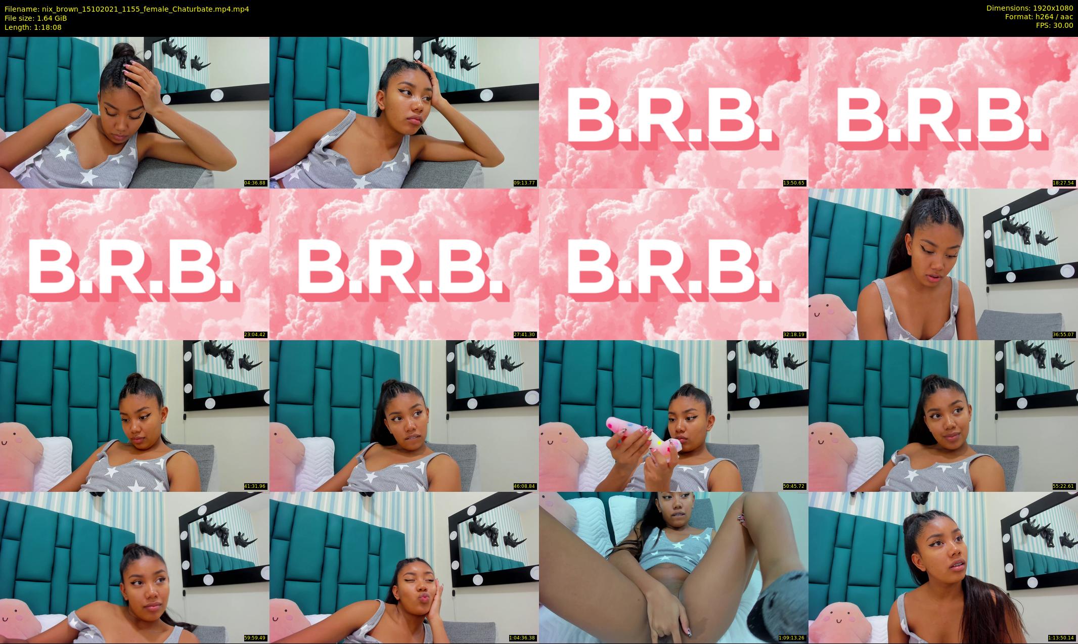 nix_brown — 79 minute Chaturbate female cam show recording, 1080p, Oct 15, 2021