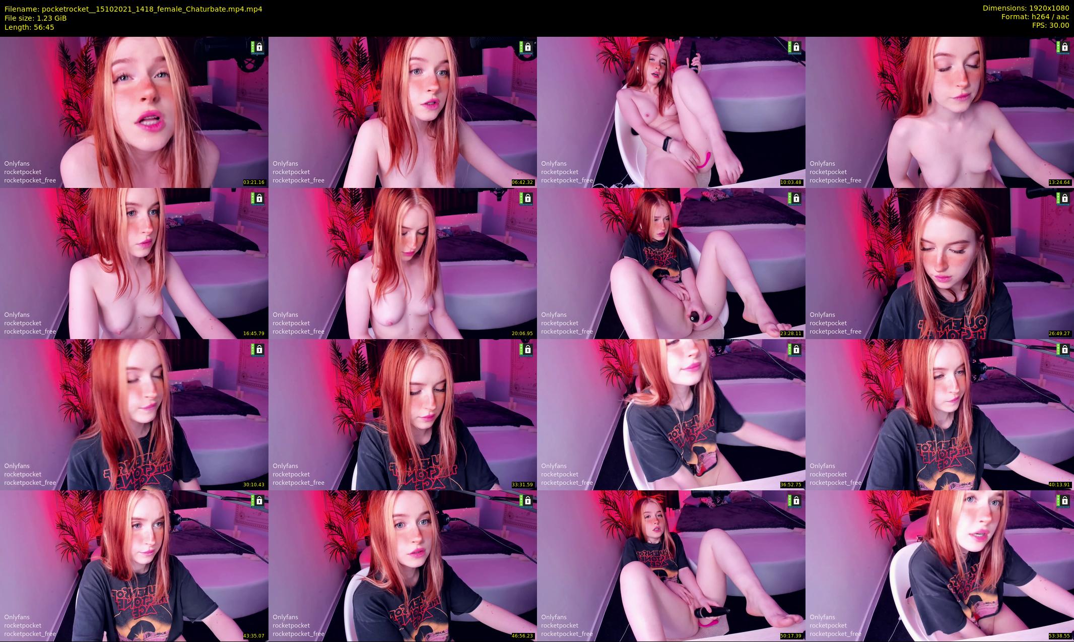 pocketrocket_ — 57 minute Chaturbate female cam show recording, 1080p, Oct 15, 2021