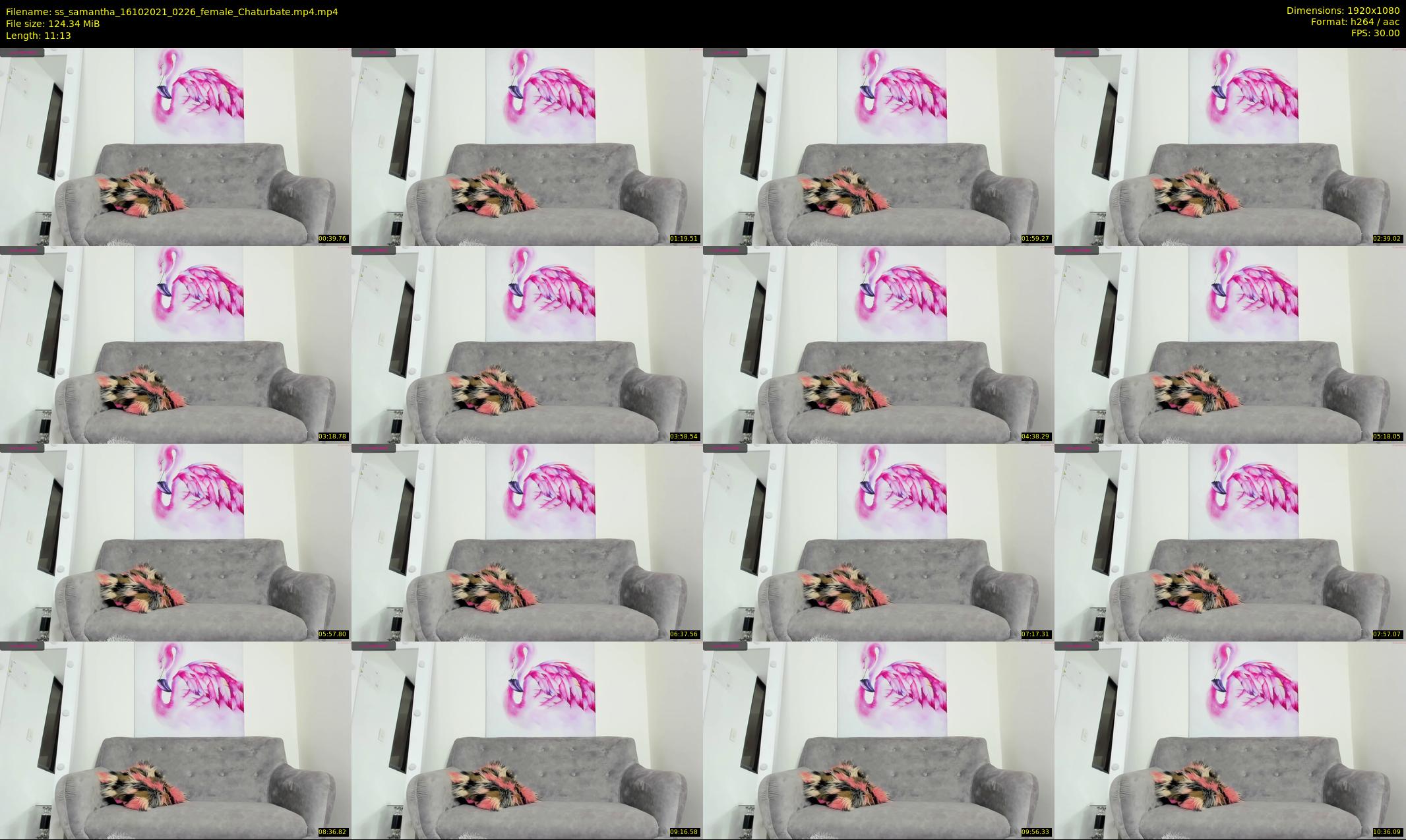 ss_samantha — 12 minute Chaturbate female cam show recording, 1080p, Oct 16, 2021