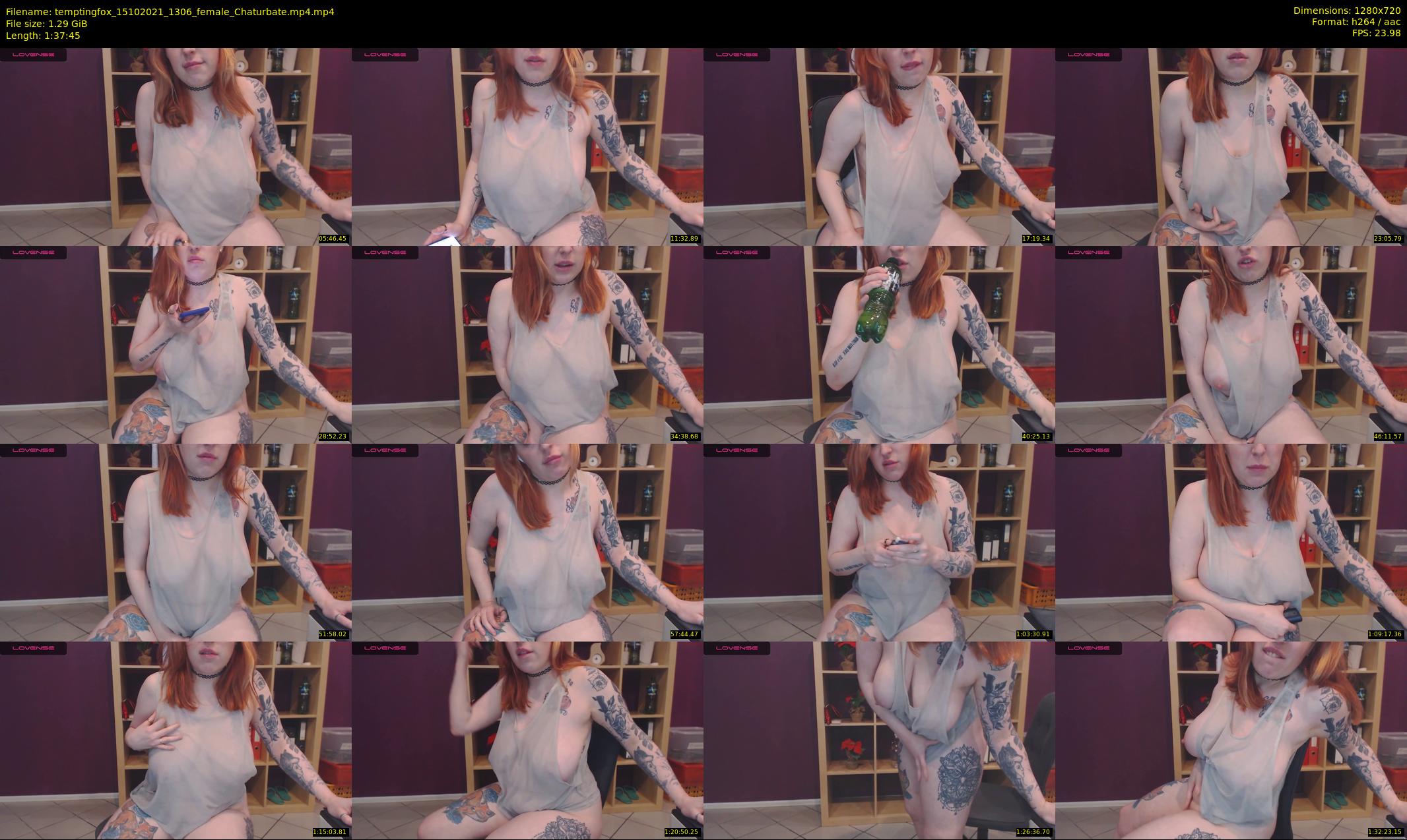 temptingfox — 98 minute Chaturbate female cam show recording, 720p, Oct 15, 2021