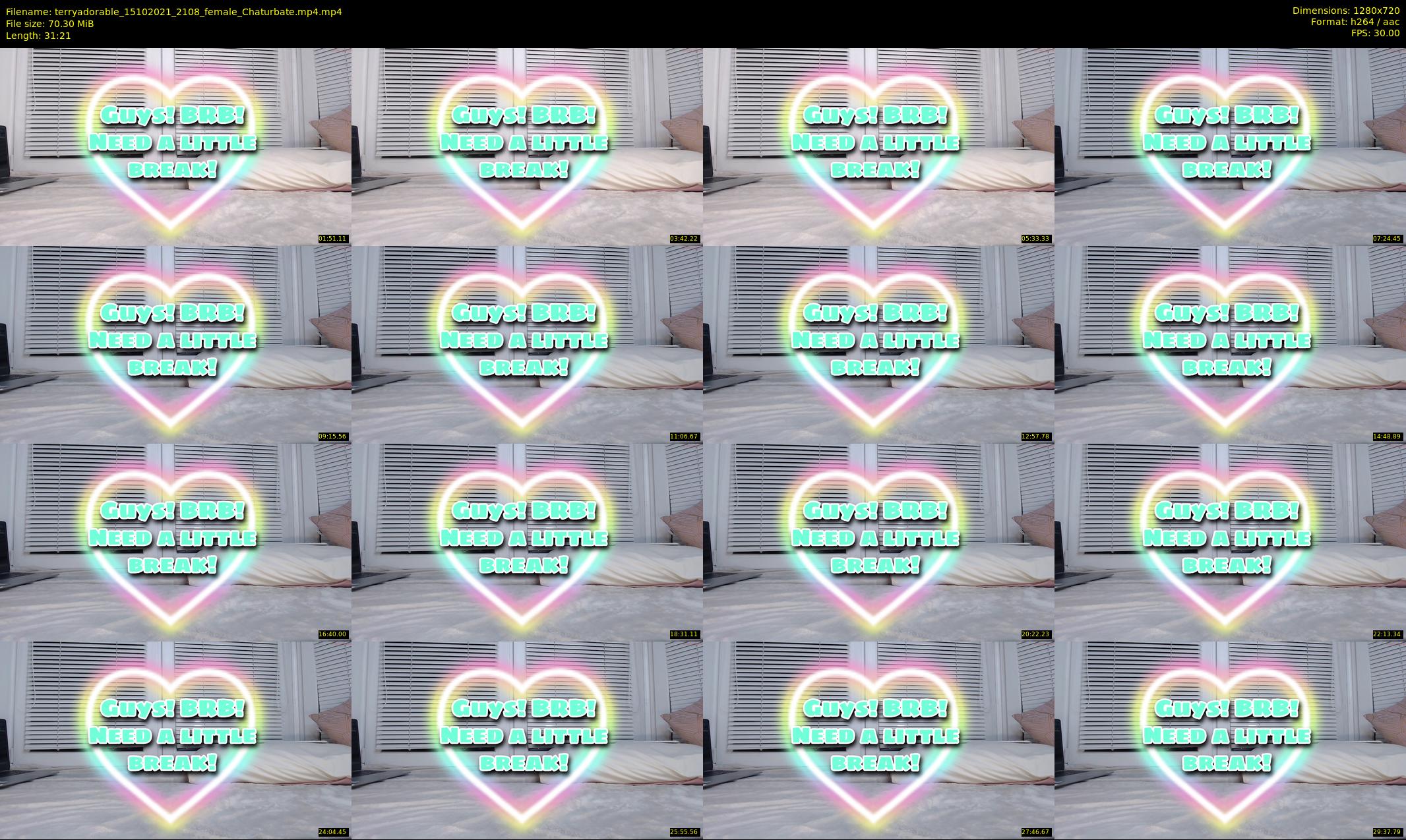 terryadorable — 32 minute Chaturbate female cam show recording, 720p, Oct 15, 2021
