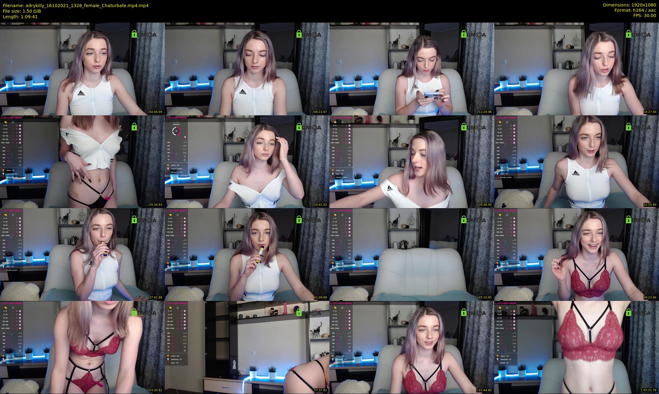 adrykilly — 70 minute Chaturbate female cam show recording, 1080p, Oct 16, 2021