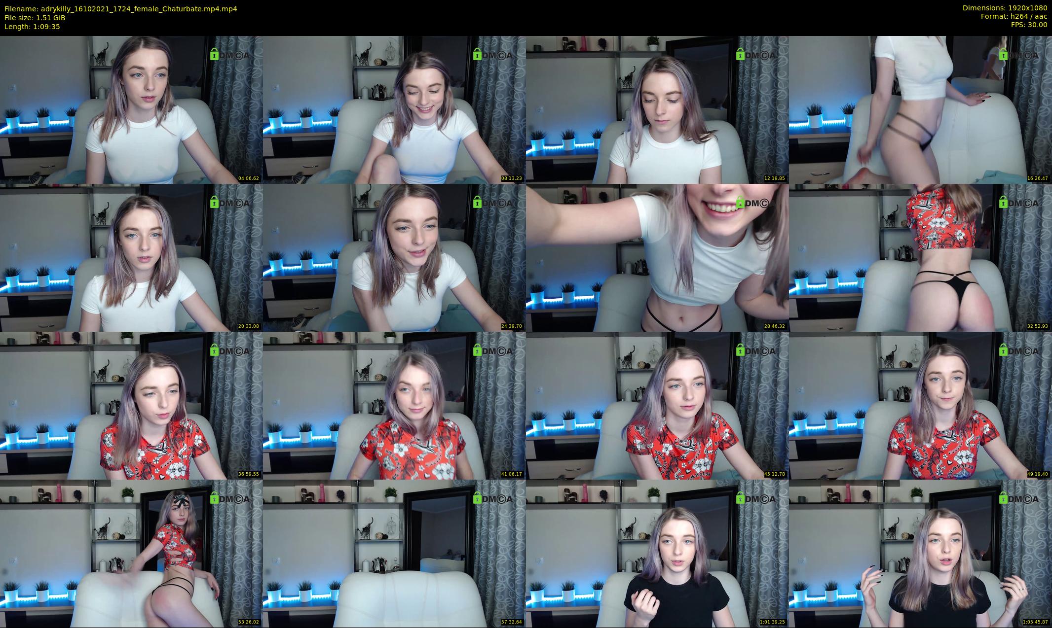 adrykilly — 70 minute Chaturbate female cam show recording, 1080p, Oct 16, 2021